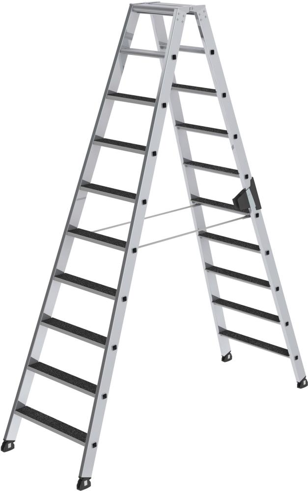 Alu-Stehleiter 2x10 St. m. clip-step R13