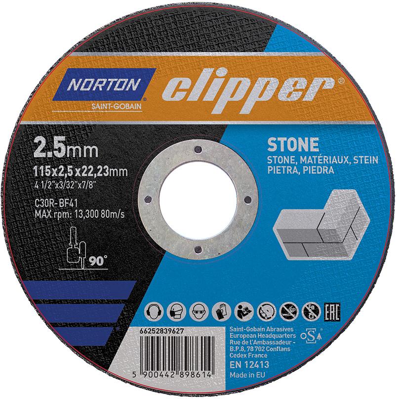 NORTON clipper Trennscheibe Stein C30R-115x2.5x22.23mm