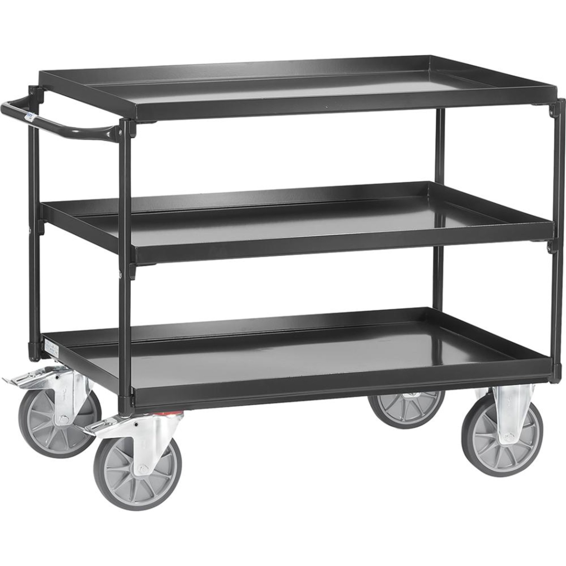 Tischwagen4832 400kg grau3 Wannen 1000x700mm
