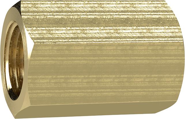Riegler Muffe mit Innengewinde Messing G1/2" Länge30mm SW27mm Riegler Muffe mit Innengewinde Messing G1/2" Länge30mm SW27mm