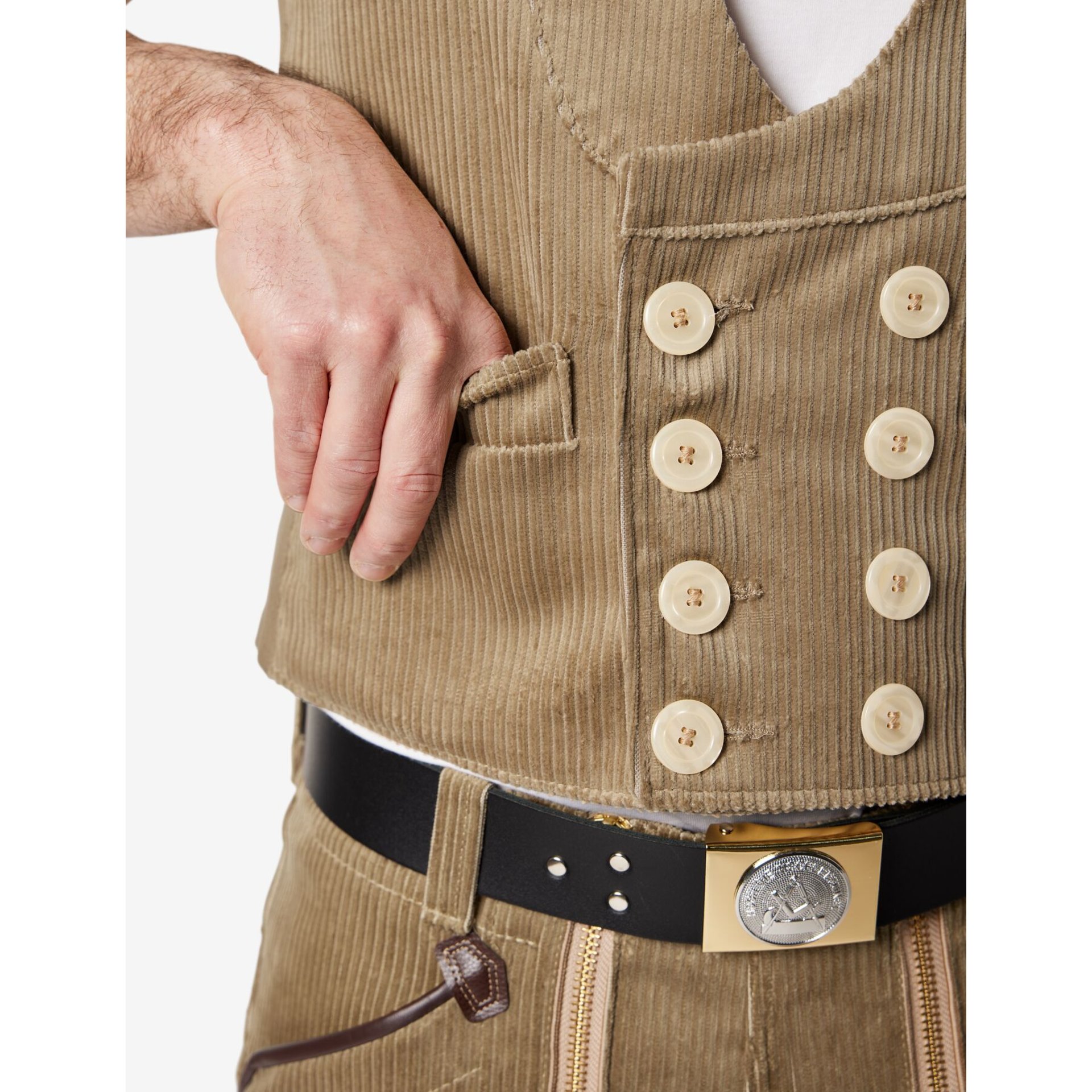 HEINER Zunftweste Trenkercord beige 88