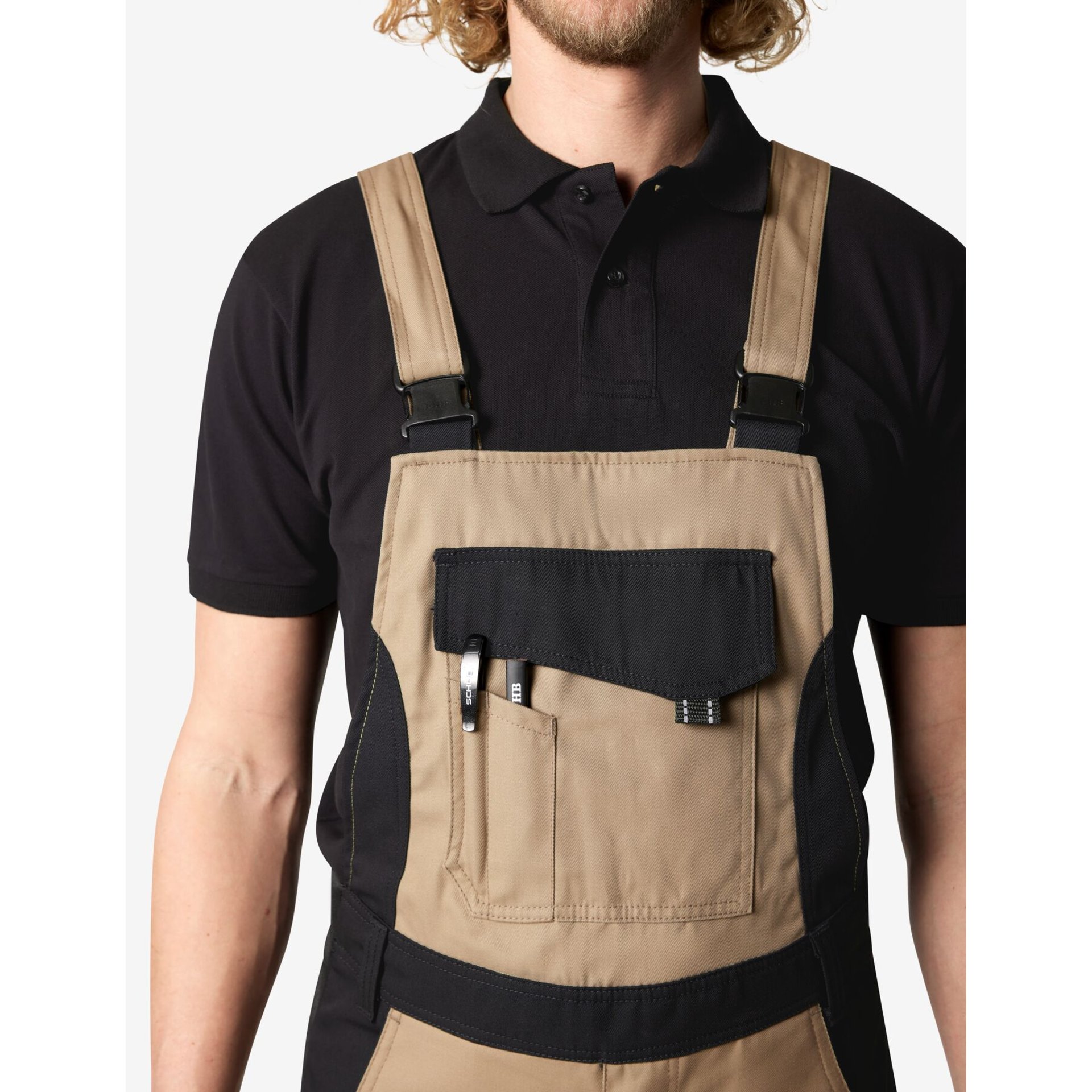 ECKHARD Latzhose beige-schwarz 88