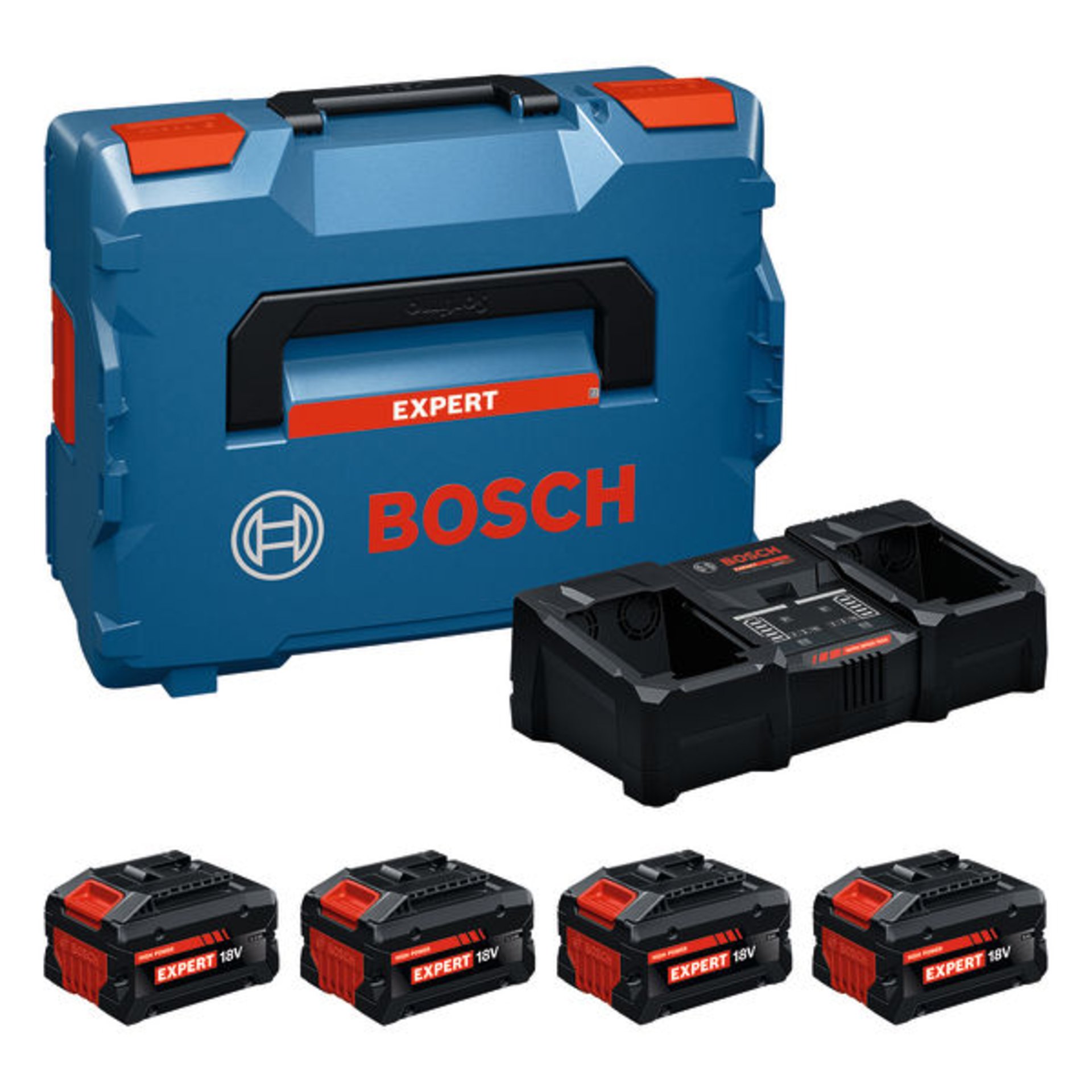 Batterie/Ladegerät Set 2x EXBA18V-55 + 2x EXBA18V-80 + EXAL18V2-320
