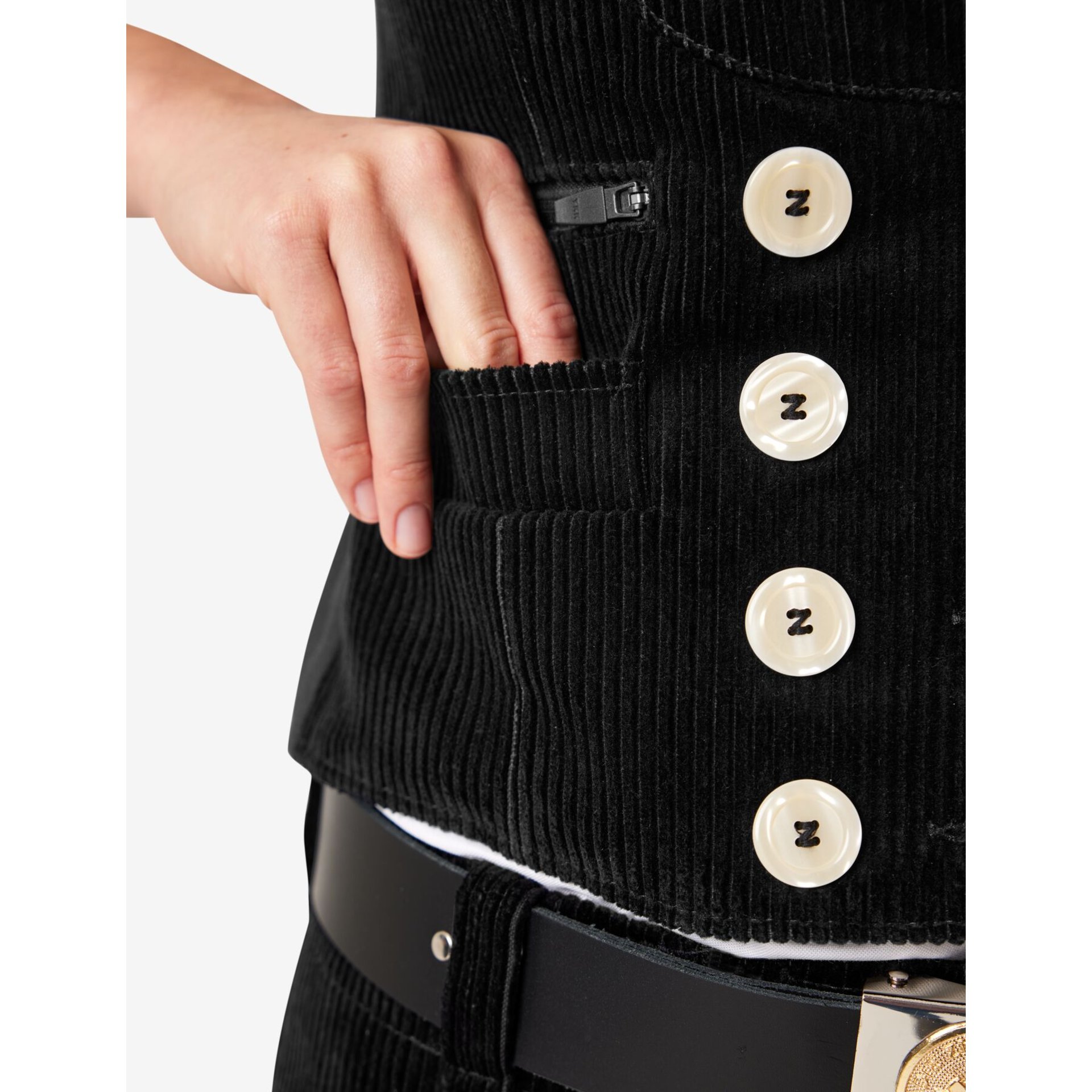 LILLY Zunftweste Trenkercord schwarz 40