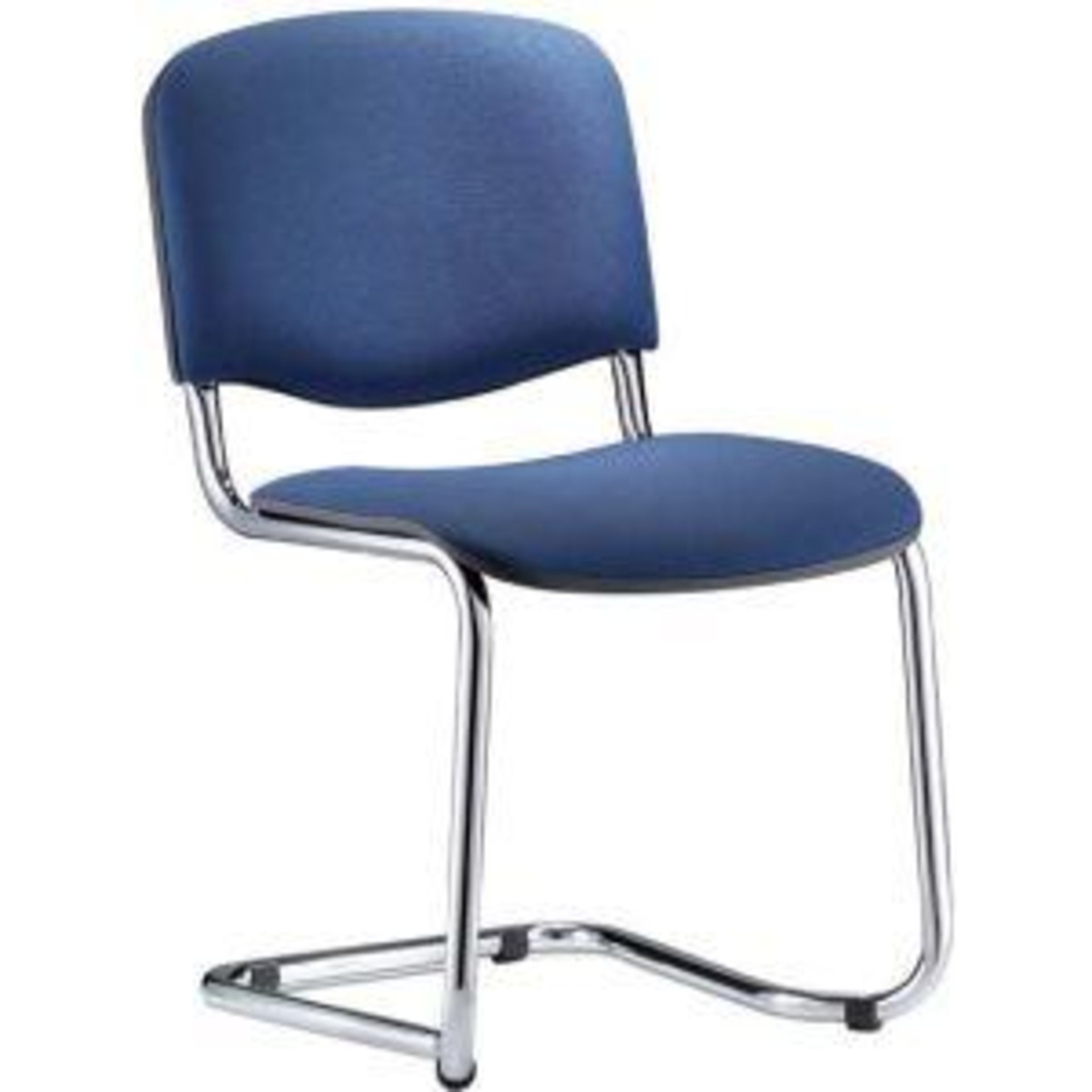 Besucherstuhl ISO Swing CF chrom / blau CF chrom / blau