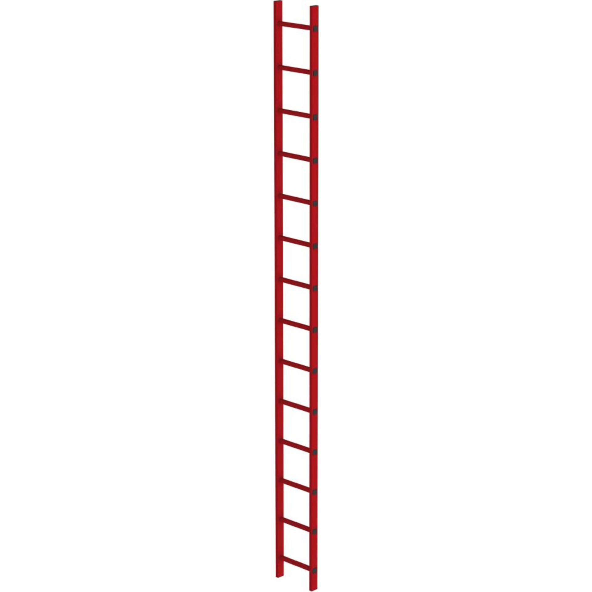 Schachtleiter 14 Sprossen L 3,92 m B350 mm LW 300 mm GFK