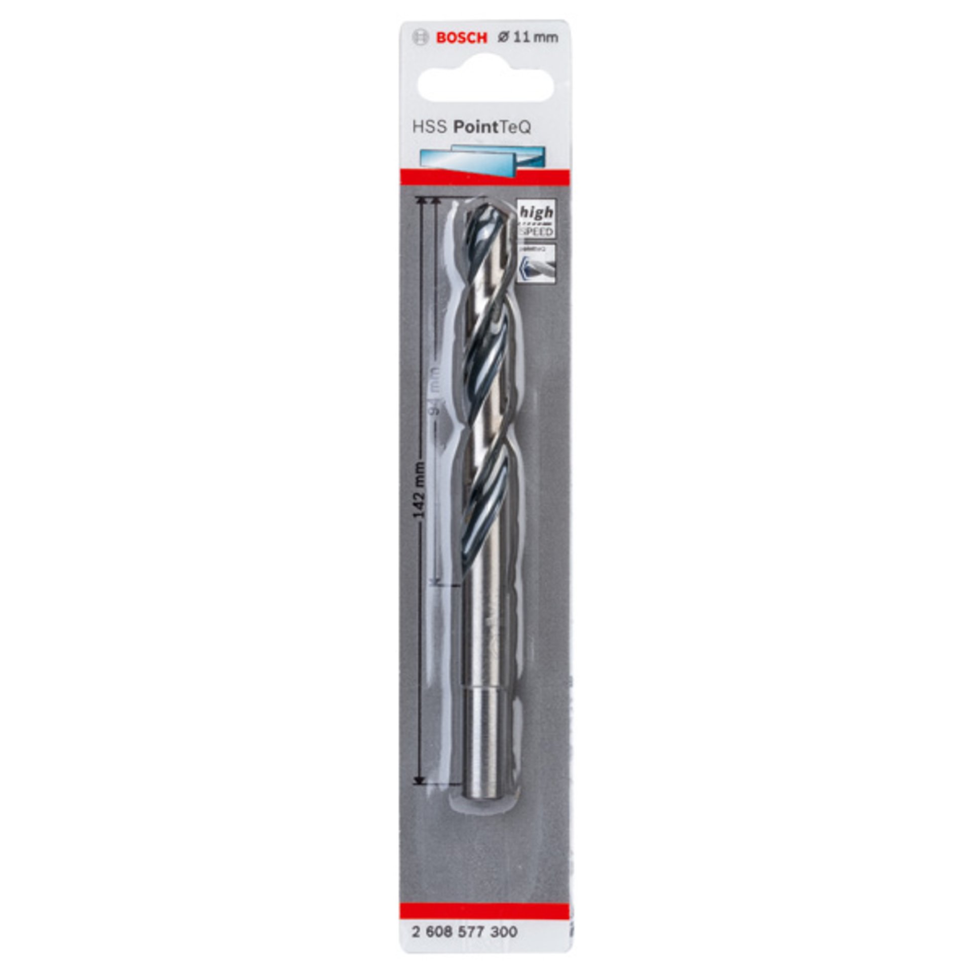 Metallspiralbohrer HSS PointTeQ, DIN 338, mit reduziertem Schaft, 11,0 mm
