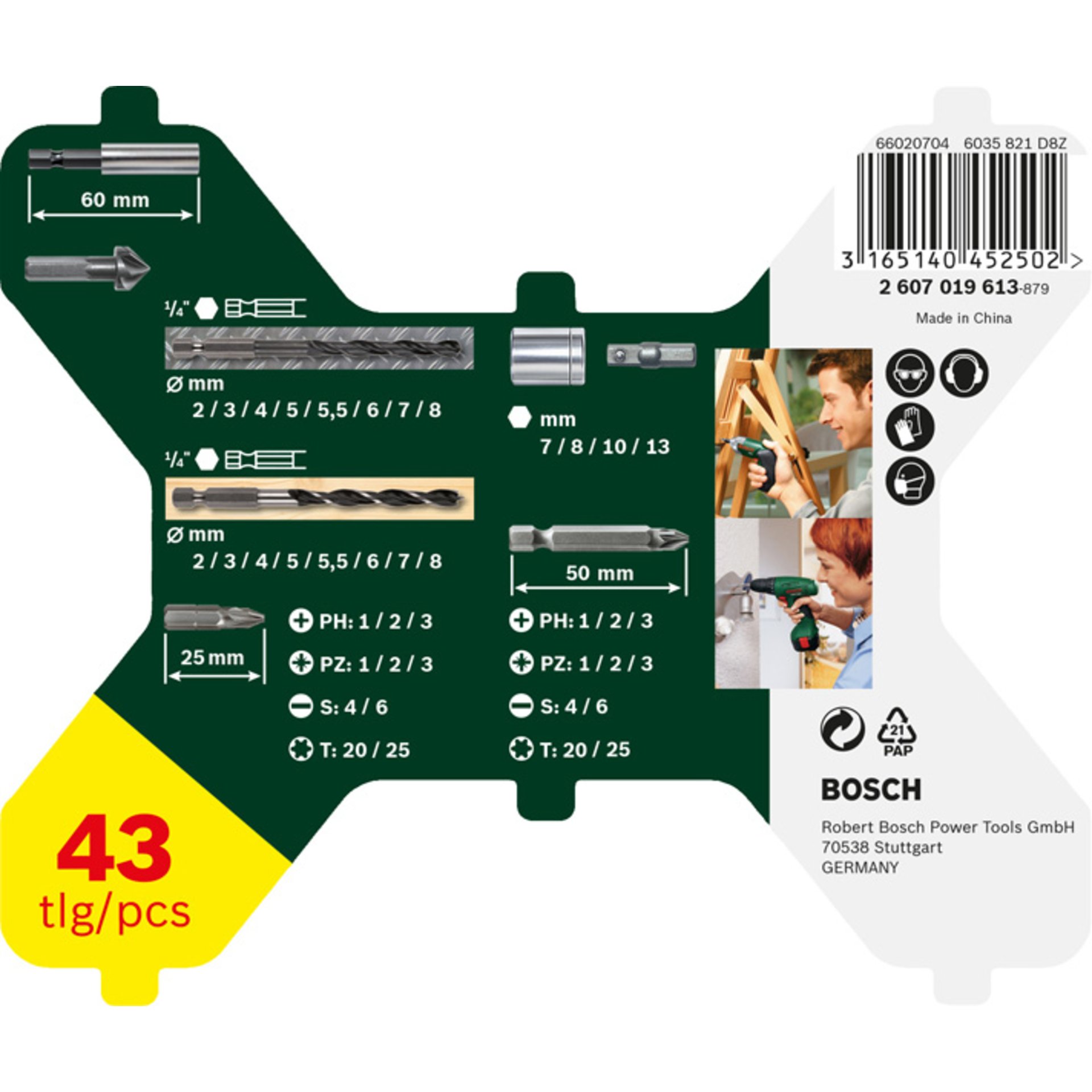 Sechskantbohrer X-Line-Set, 43 teilig