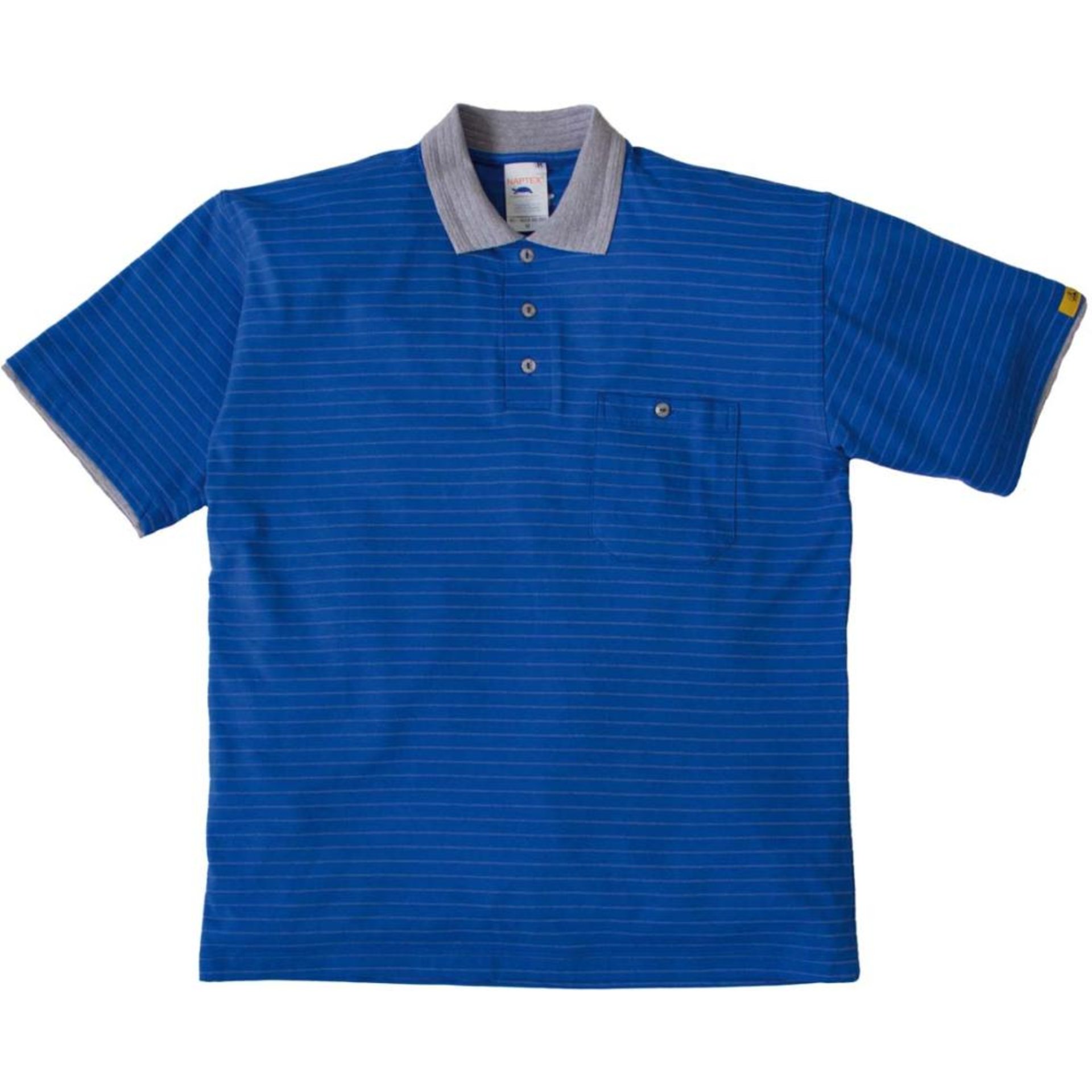 Poloshirt KA Conductex Cot.ESD,Gr.M,royal/silber