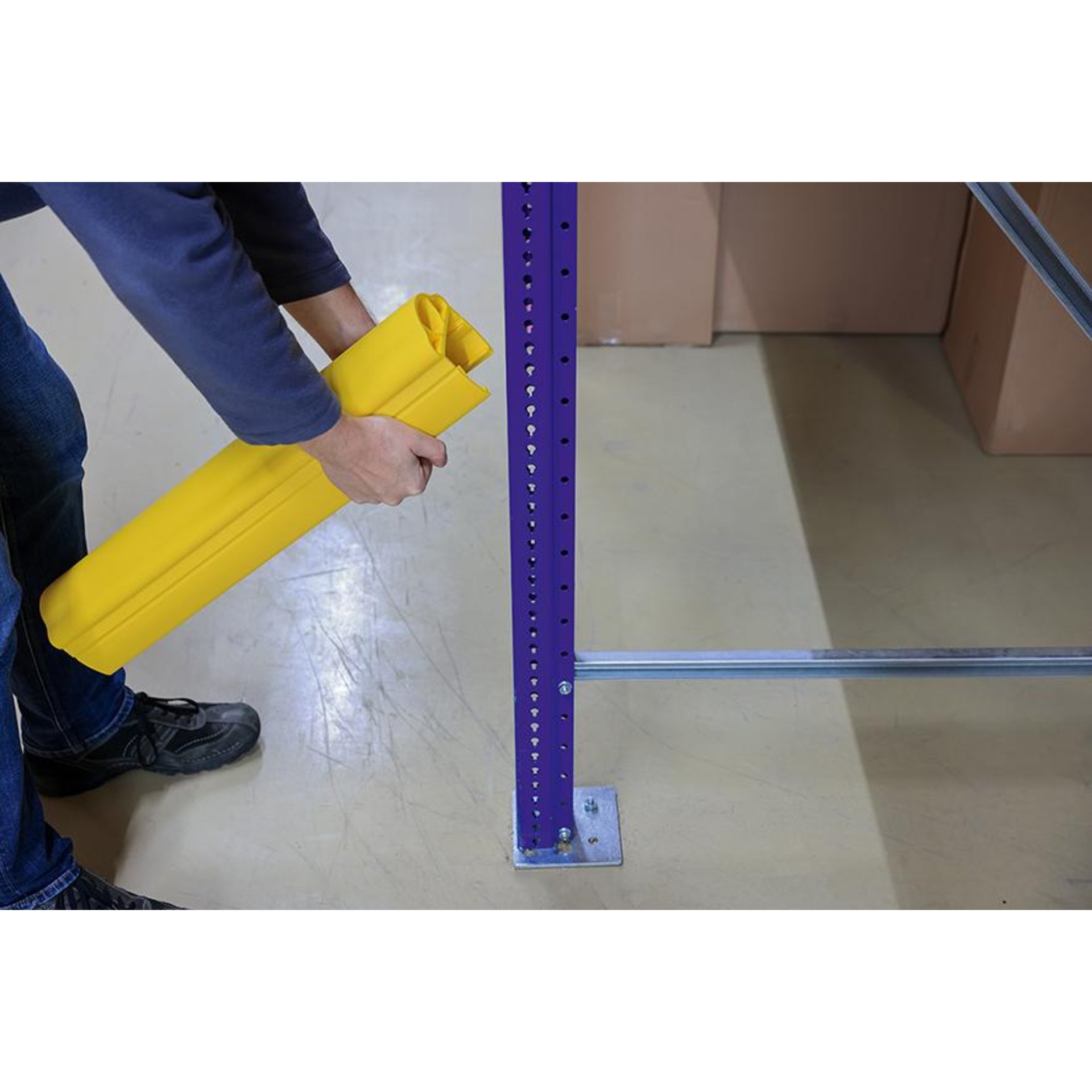 Regalanfahrschutz Alfa gelb H600 mm B100-125 mm