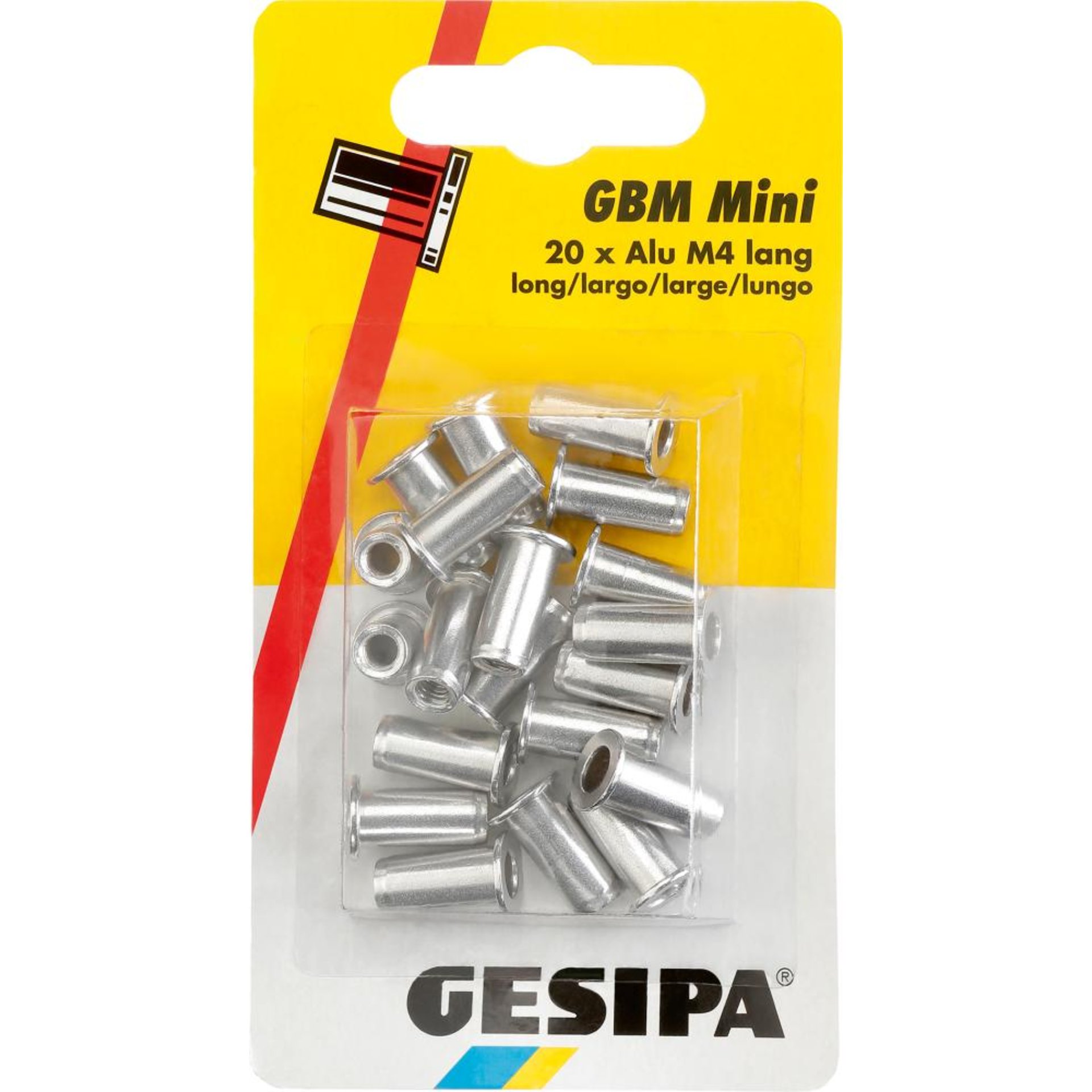 Blindnietmuttern Alu im Mini-Pack M4 mittel GESIPA