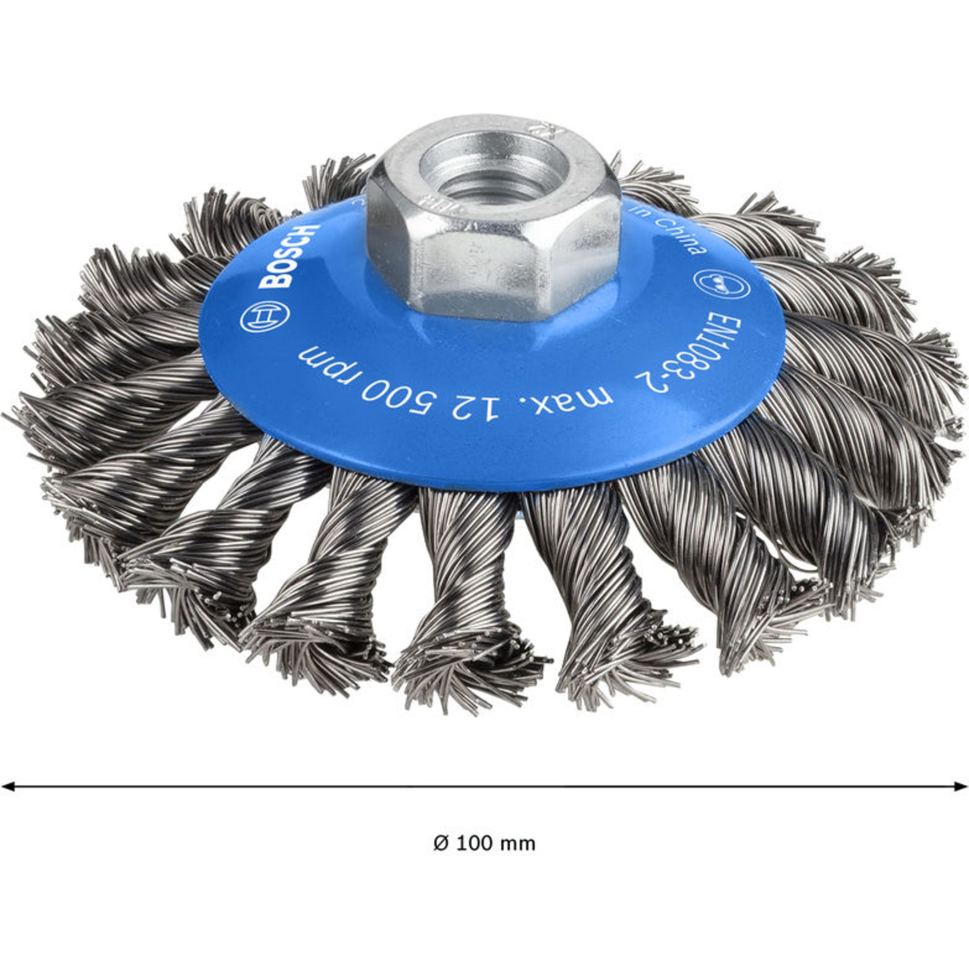 PRO Metal heavy Kegelbürste, 100 x 0,5 mm, Gewinde