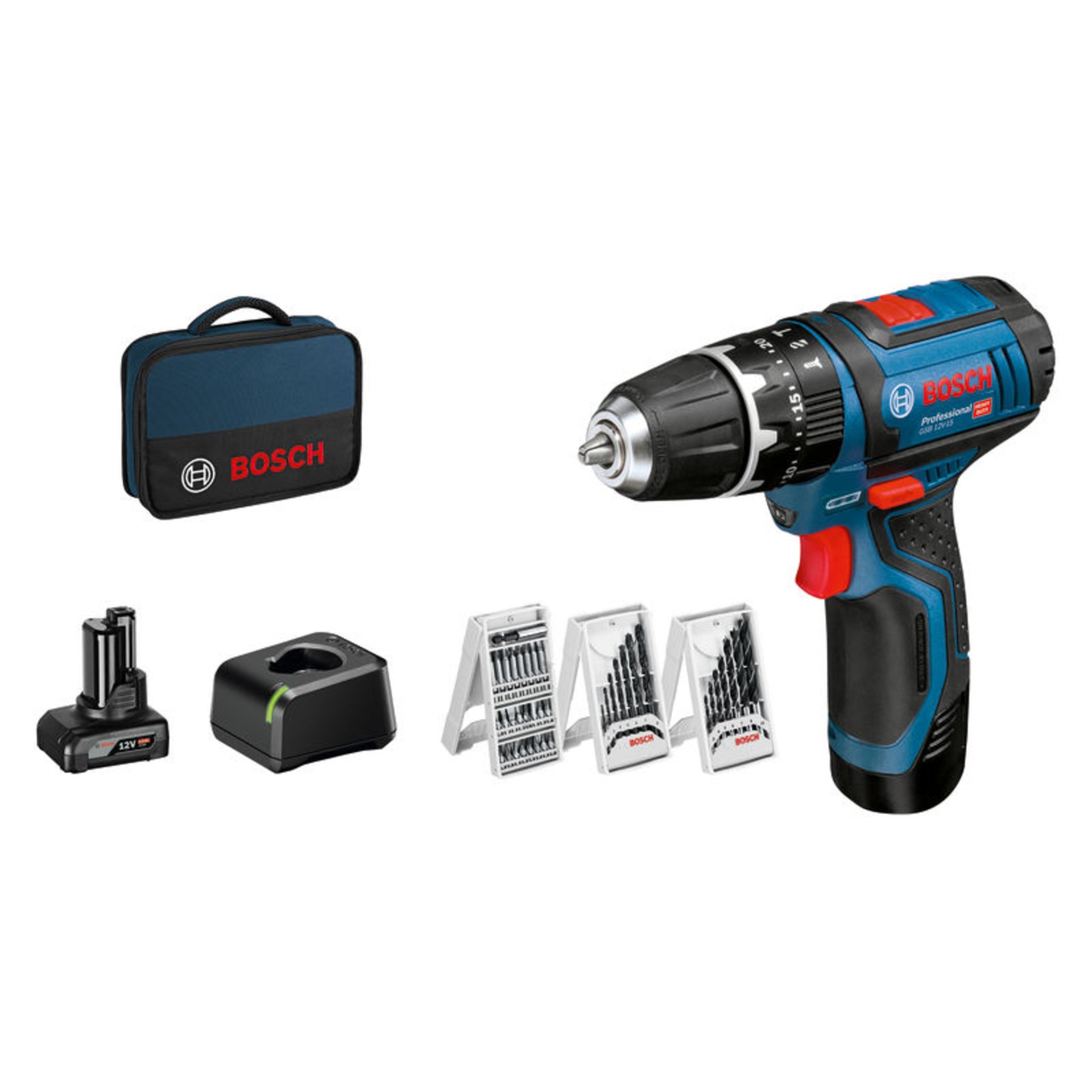 Akku-Schlagbohrschrauber GSB 12V-15, 1 x Akku GBA 12V 4.0Ah