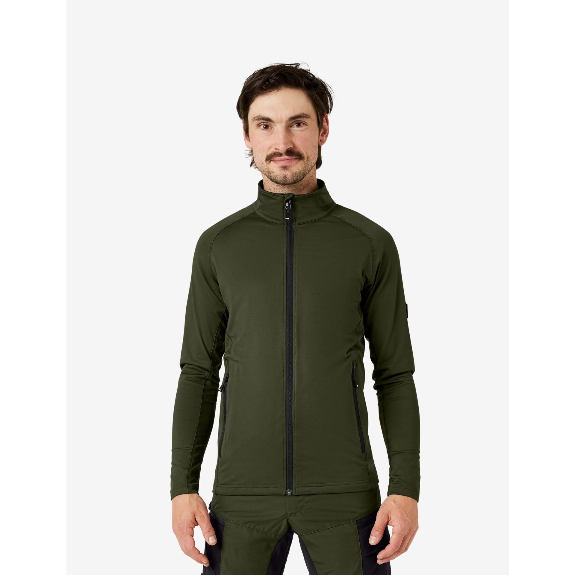 KUNO Jersey-Fleecejacke oliv XL