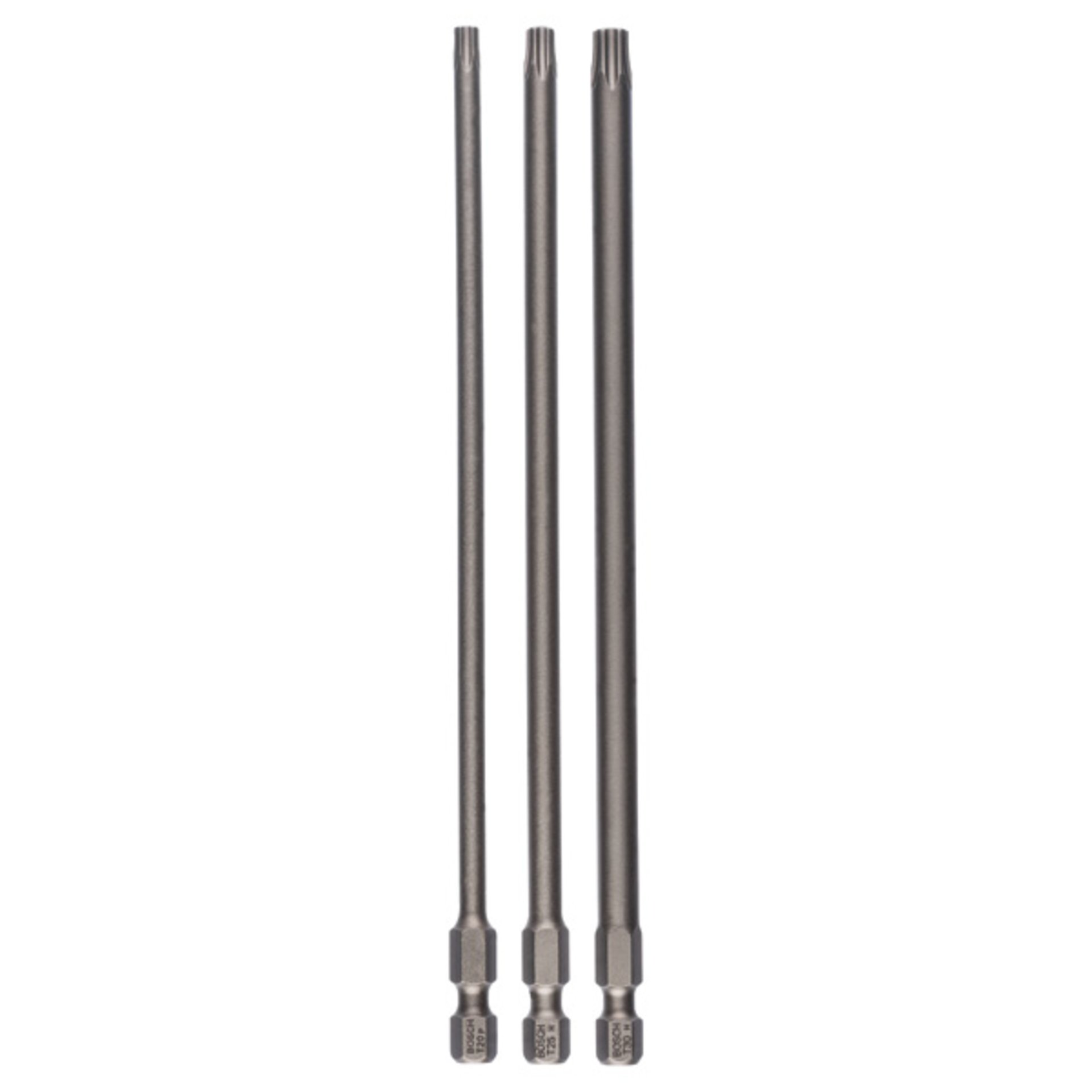 Schrauberbit-Set Extra-Hart, 3-teilig, T20, T25, T30, 152 mm
