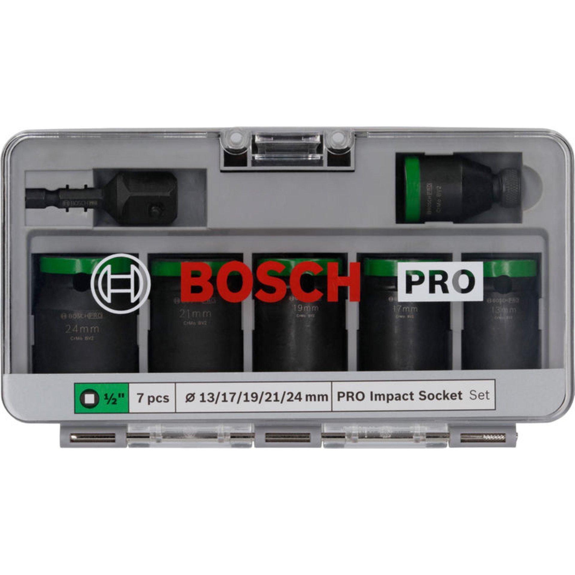 PRO Impact Steckschlüsselsatz Set mit Adapter, 1/2 Zoll, Standard, 7-tlg.