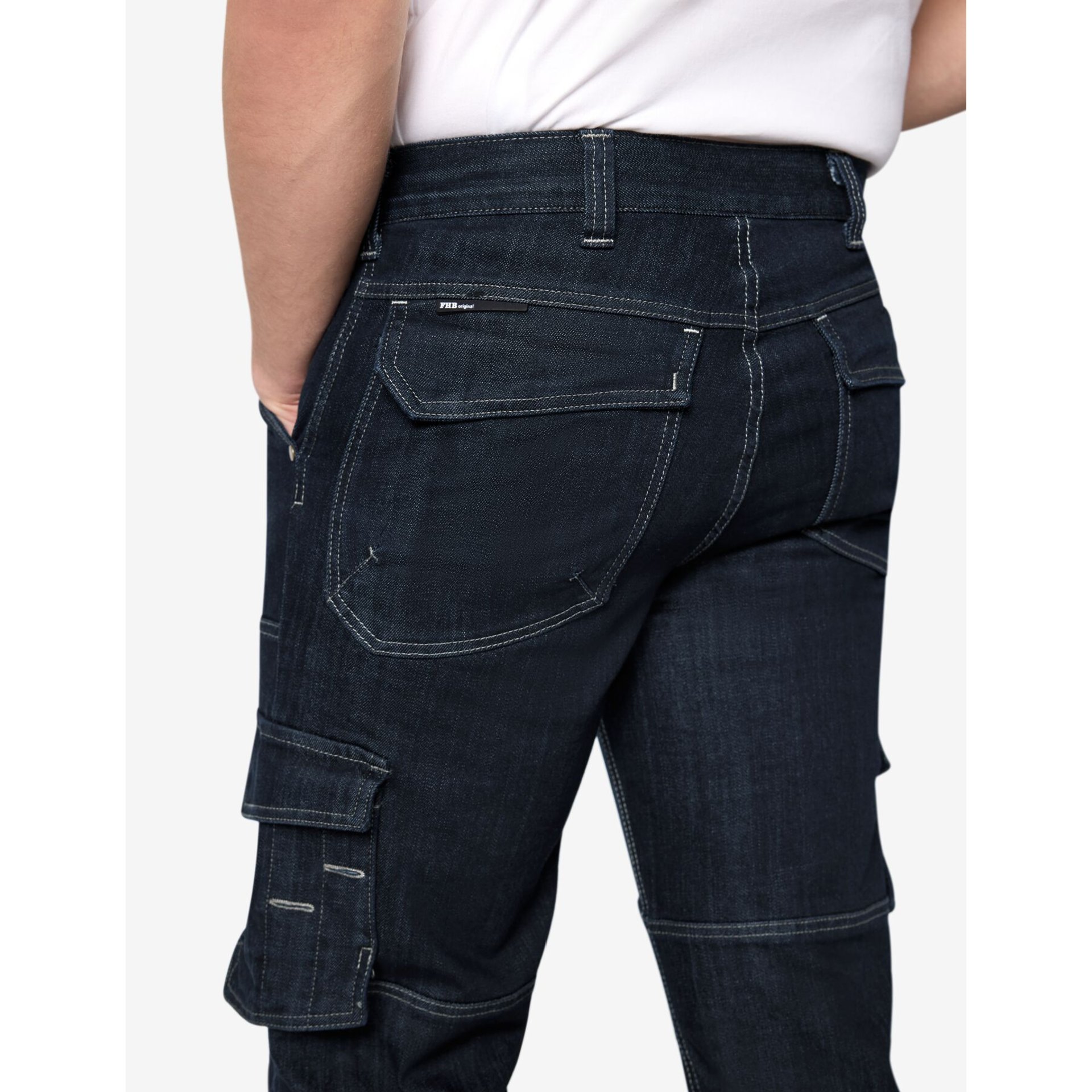 WILHELM Stretch-Jeans Arbeitshose schwarzblau 54