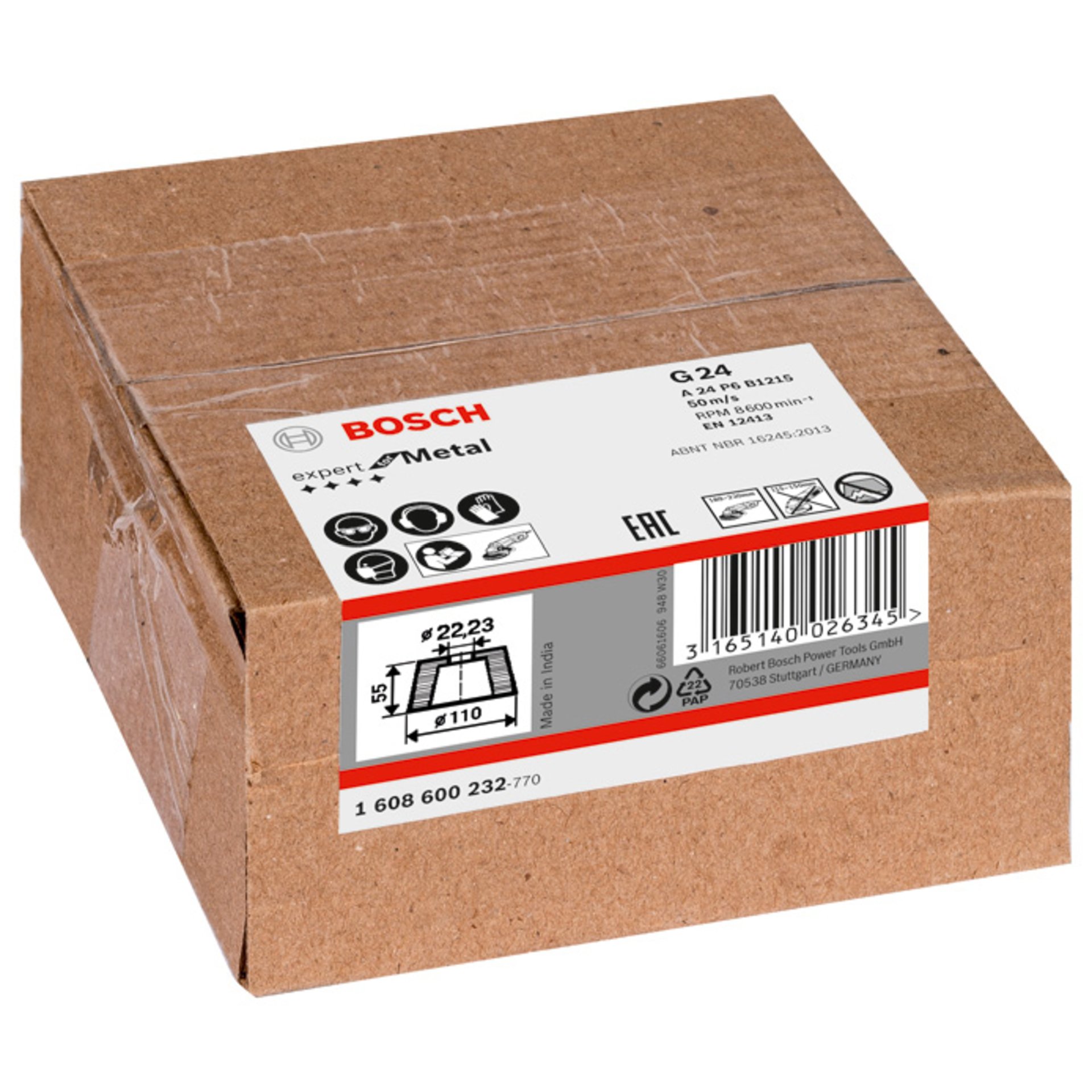 PRO Metal Konischer Schleiftopf, 90 x 110 x 55 mm, K24
