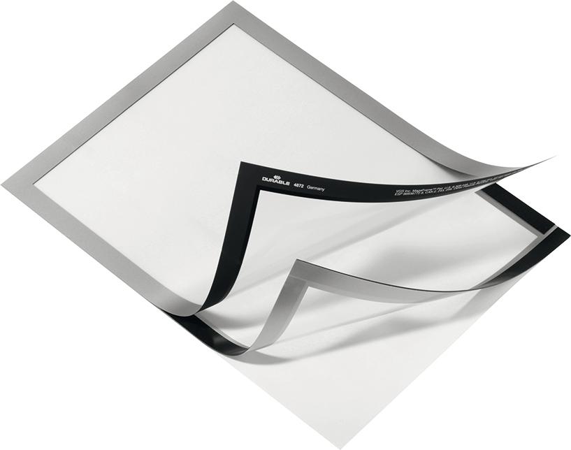 DURABLE Magnetrahmen DURAFRAME 487223 DIN A4 silber 2 St./Pack.
