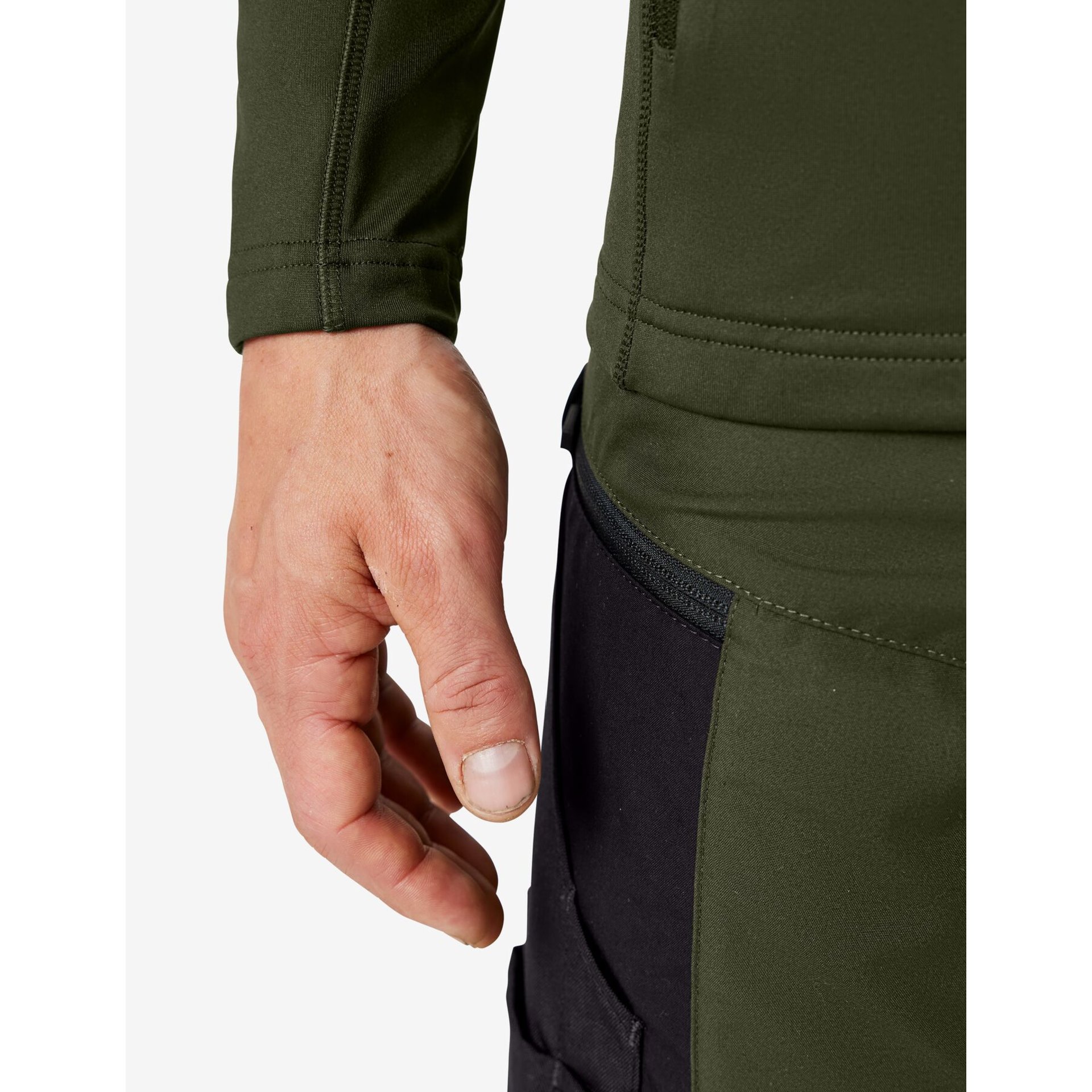 KUNO Jersey-Fleecejacke oliv XL