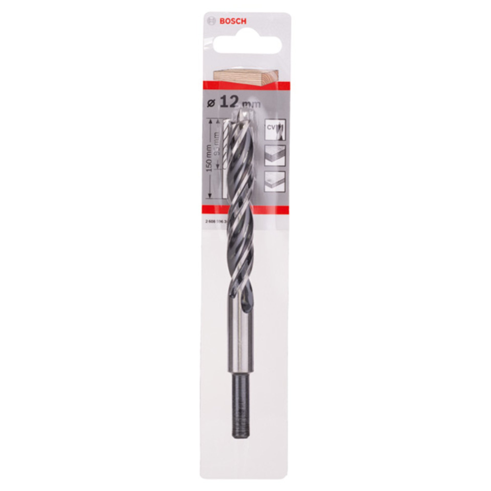 Holzspiralbohrer Standard, 12 x 96 x 151 mm, d 10 mm