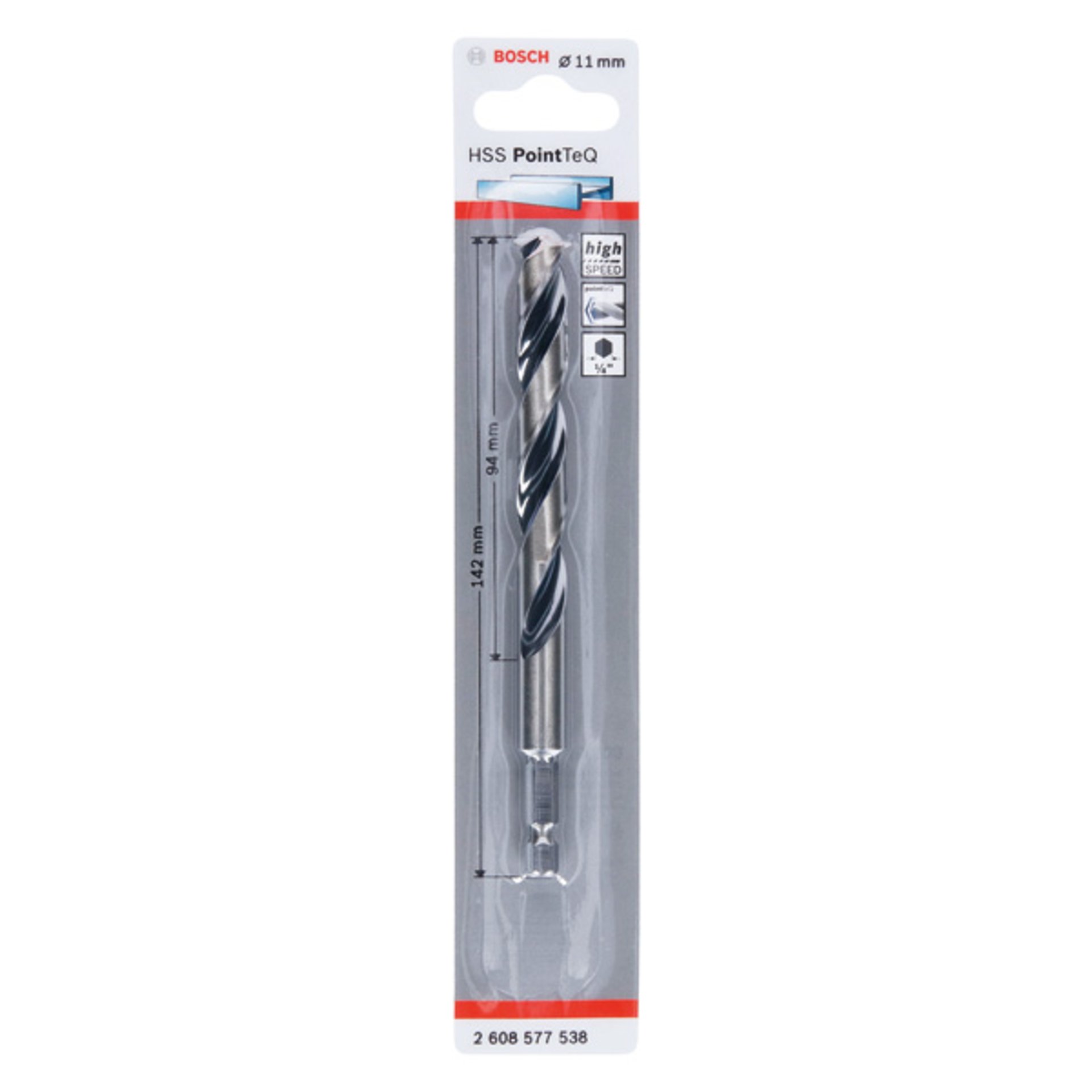 HSS PointTeQ Sechskantbohrer 11,0 mm