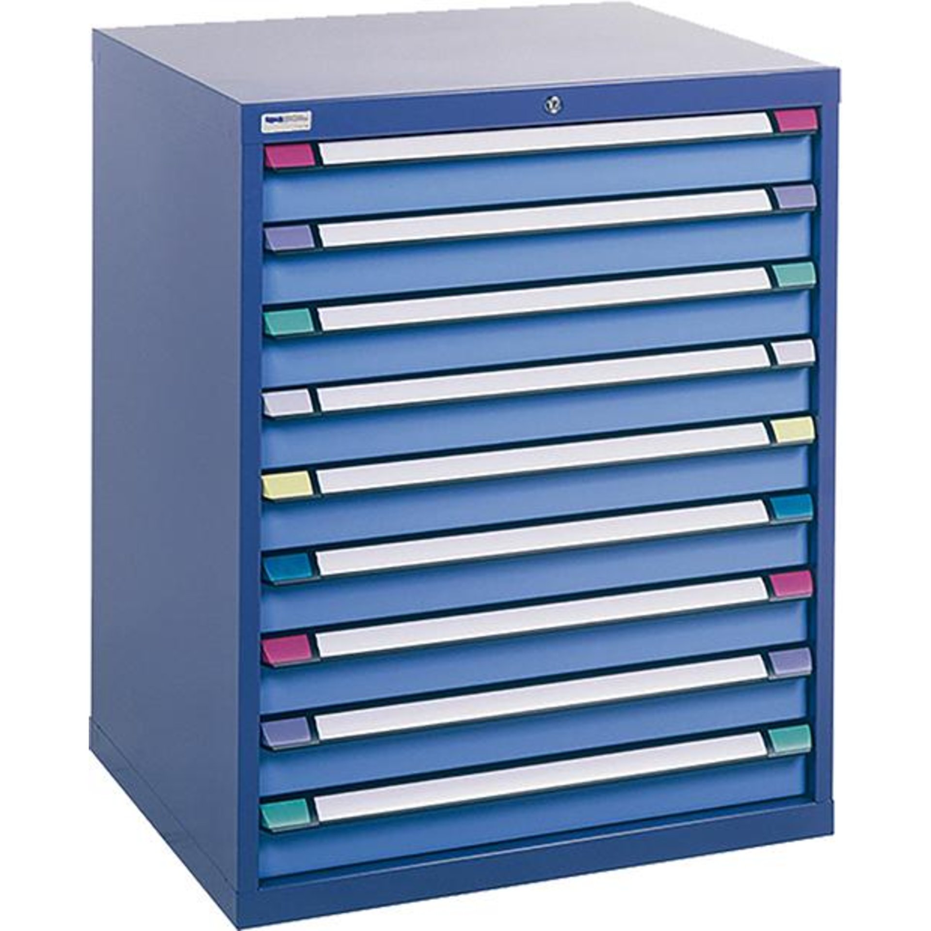 Schubladenschrank (BxTxH) 805x695x1000 mm 9 Schubladen 75 kg NCS 4040/NCS1060