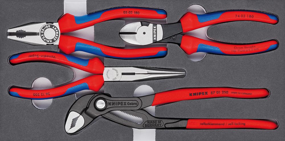 Knipex Zangen-Satz Basic mit Schaumeinlage 4-teilig Knipex Zangen-Satz Basic mit Schaumeinlage 4-teilig