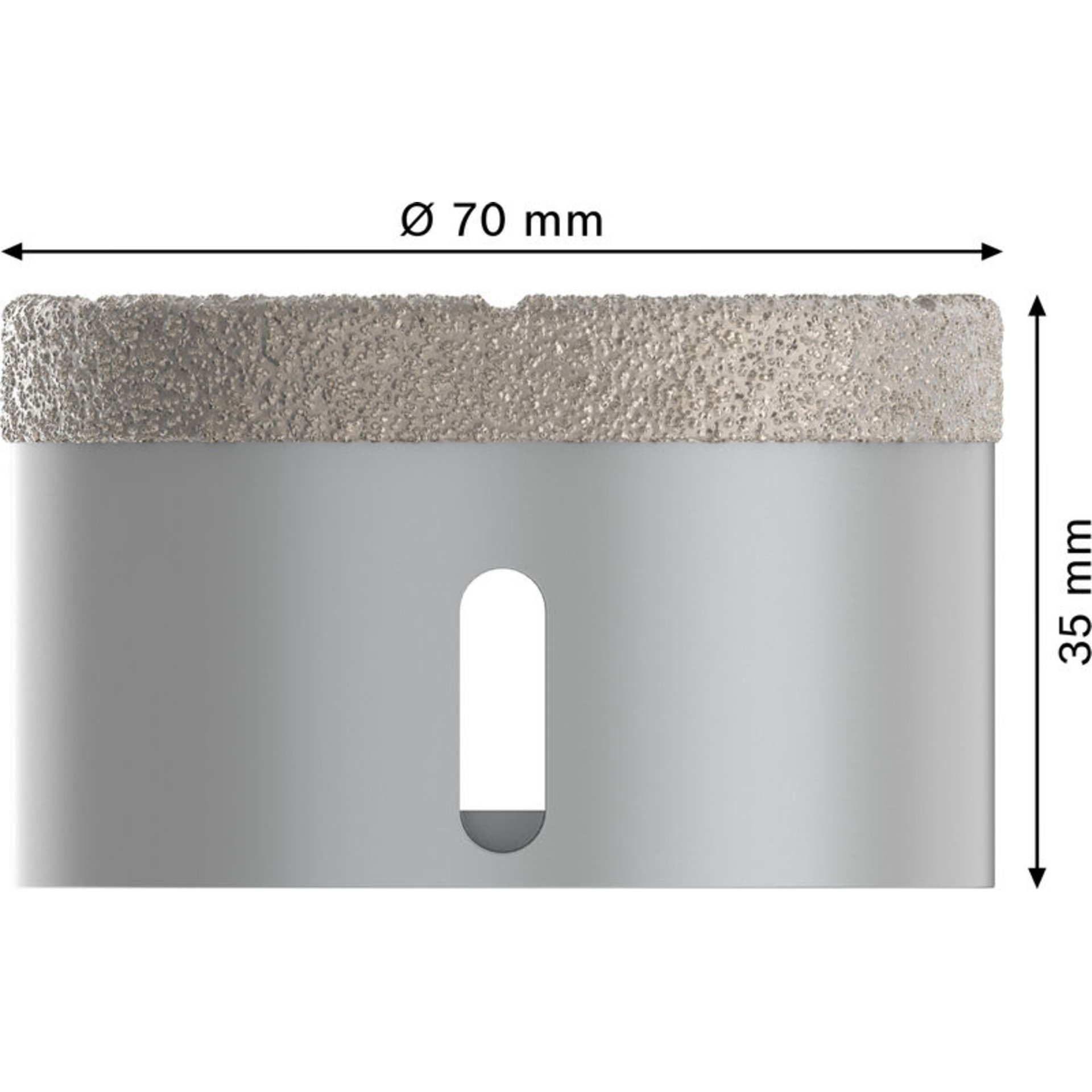 PRO Ceramic dry Trockenbohrkrone, 70 x 35 mm, X-Lock