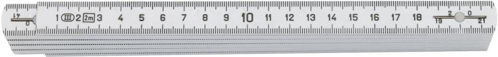 Fortis Gliedermassstab Polyamid 2m/16mm weiss