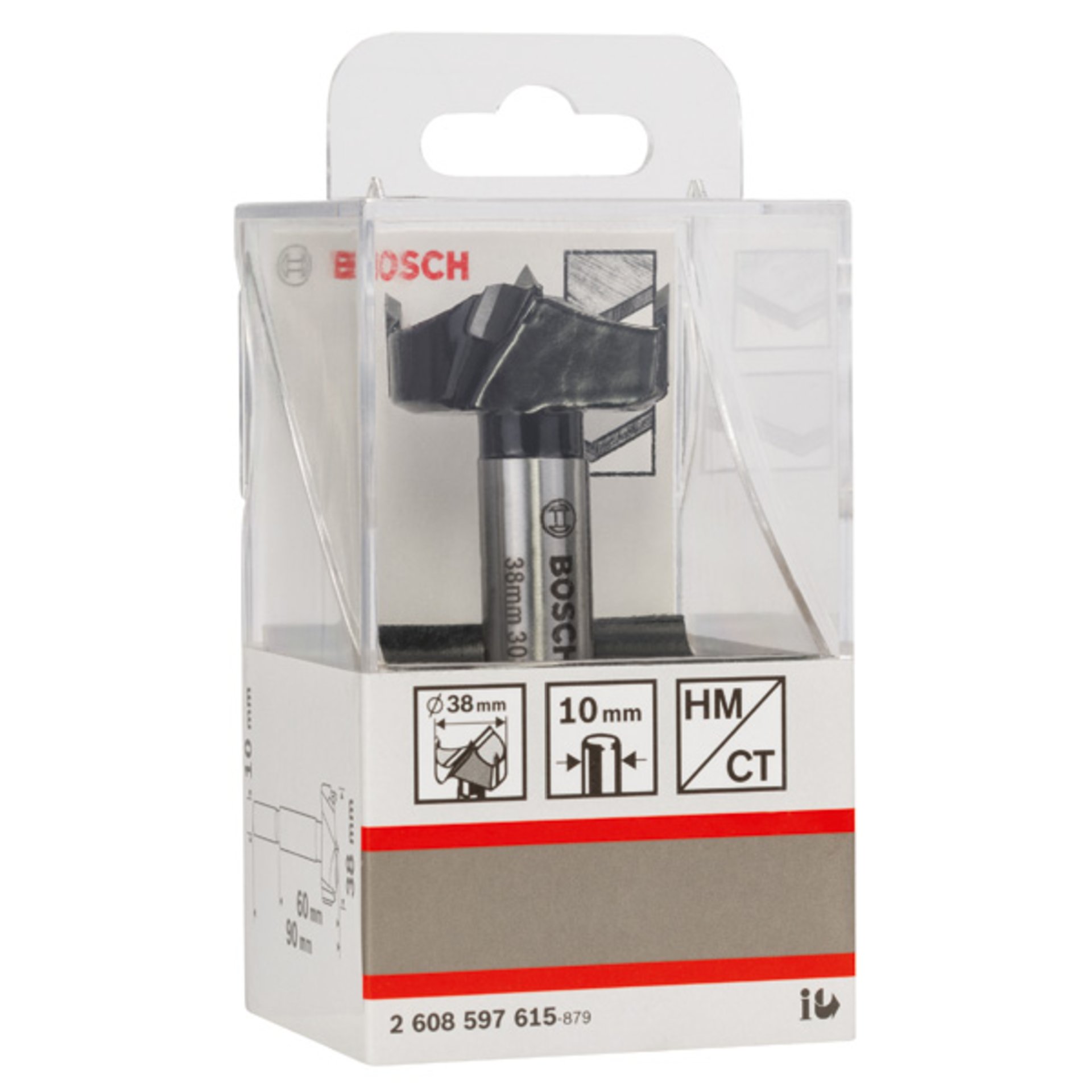 Kunstbohrer HM, 38 x 90 mm, d 10 mm