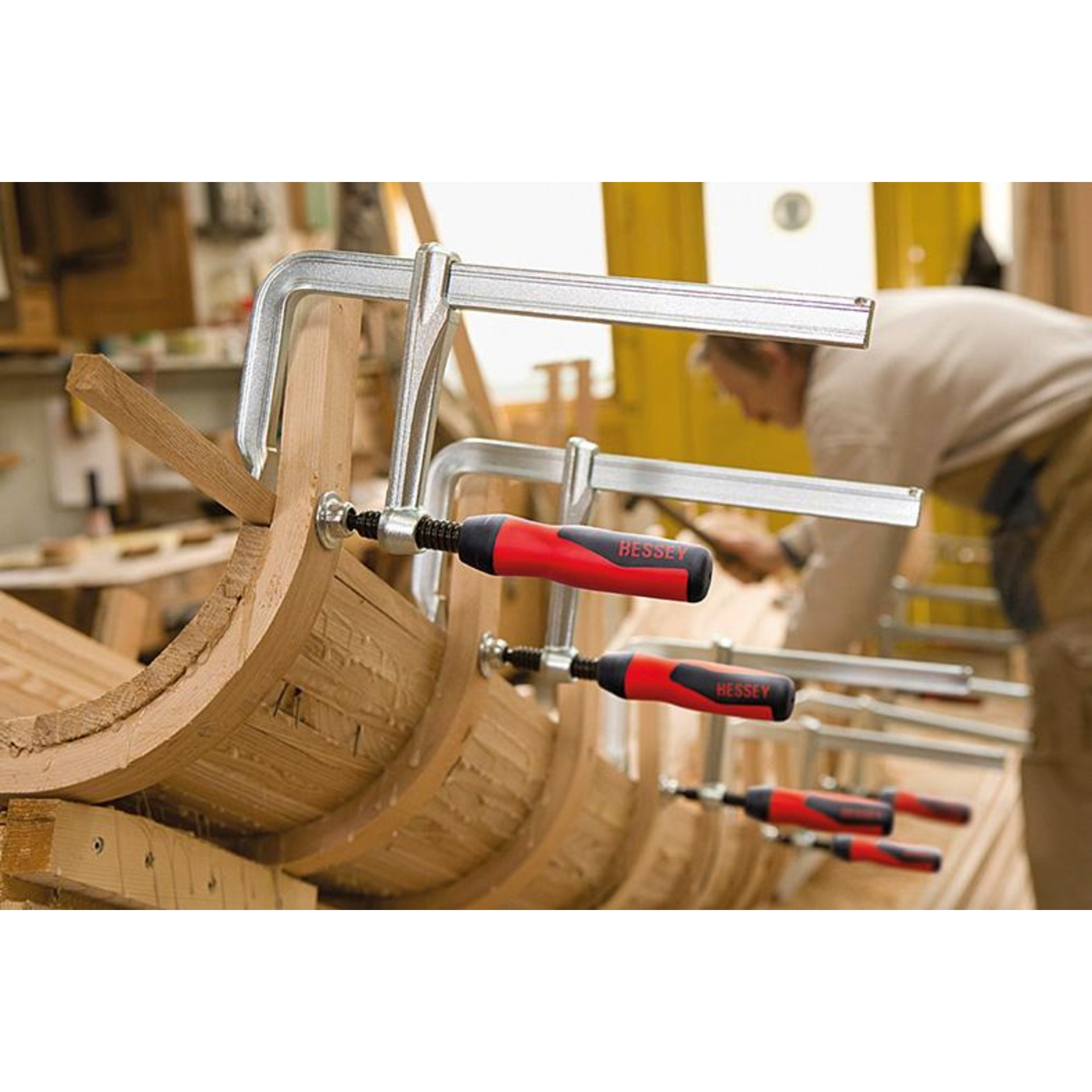 Schraubzwinge Ganzstahl mit 2-Komponenten-Heft 100x60mm BESSEY