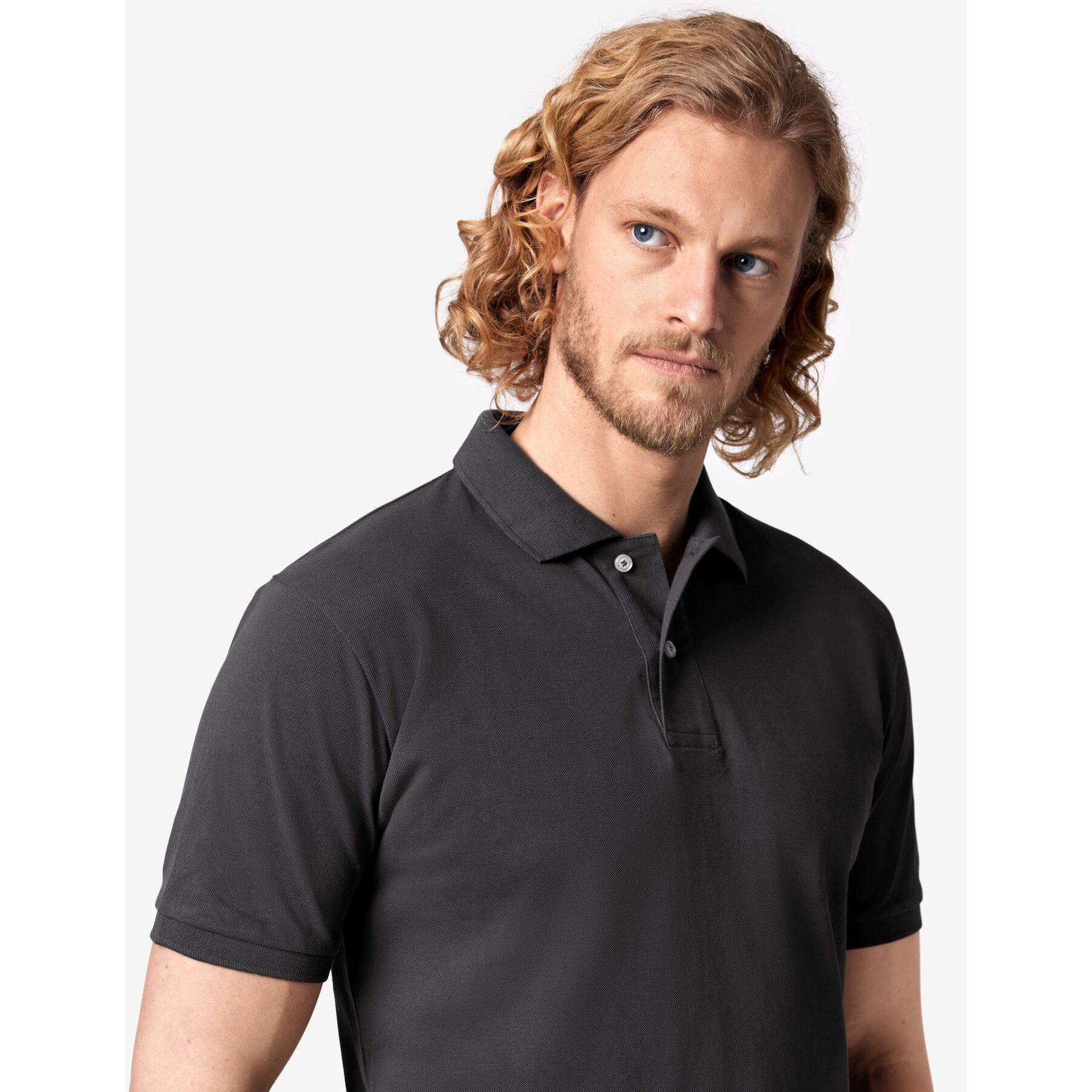 DANIEL Polo-Shirt einfarbig anthrazit Gr. 2XL
