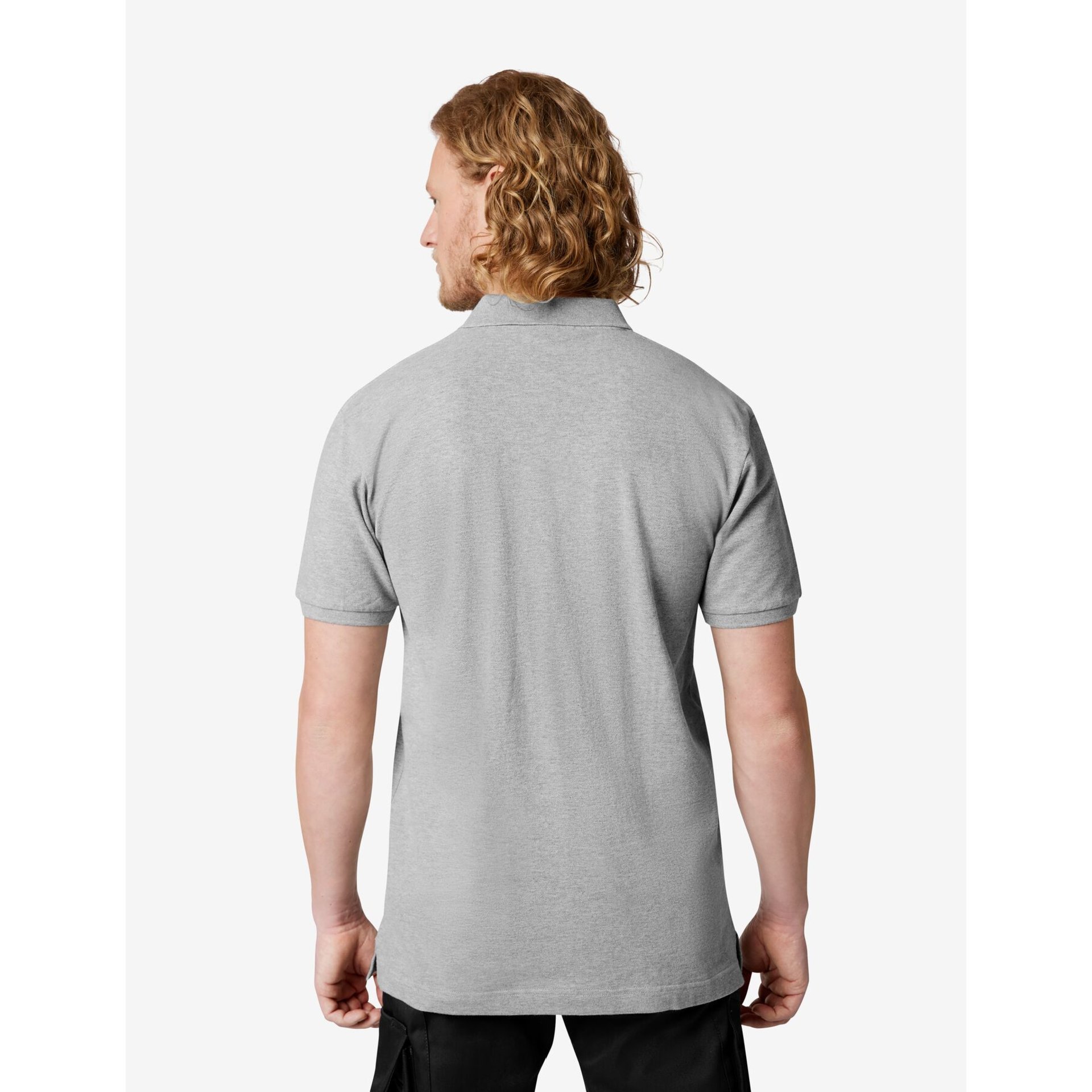 DANIEL Polo-Shirt einfarbig grau-meliert Gr. XS