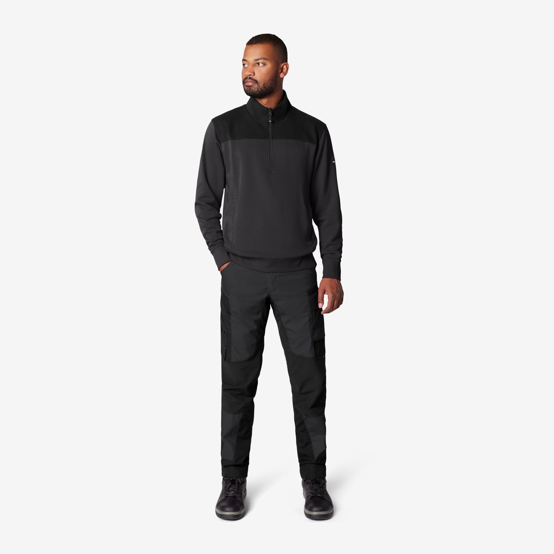 ROB Zip-Sweatshirt unisex anthrazit-schwarz 2XL