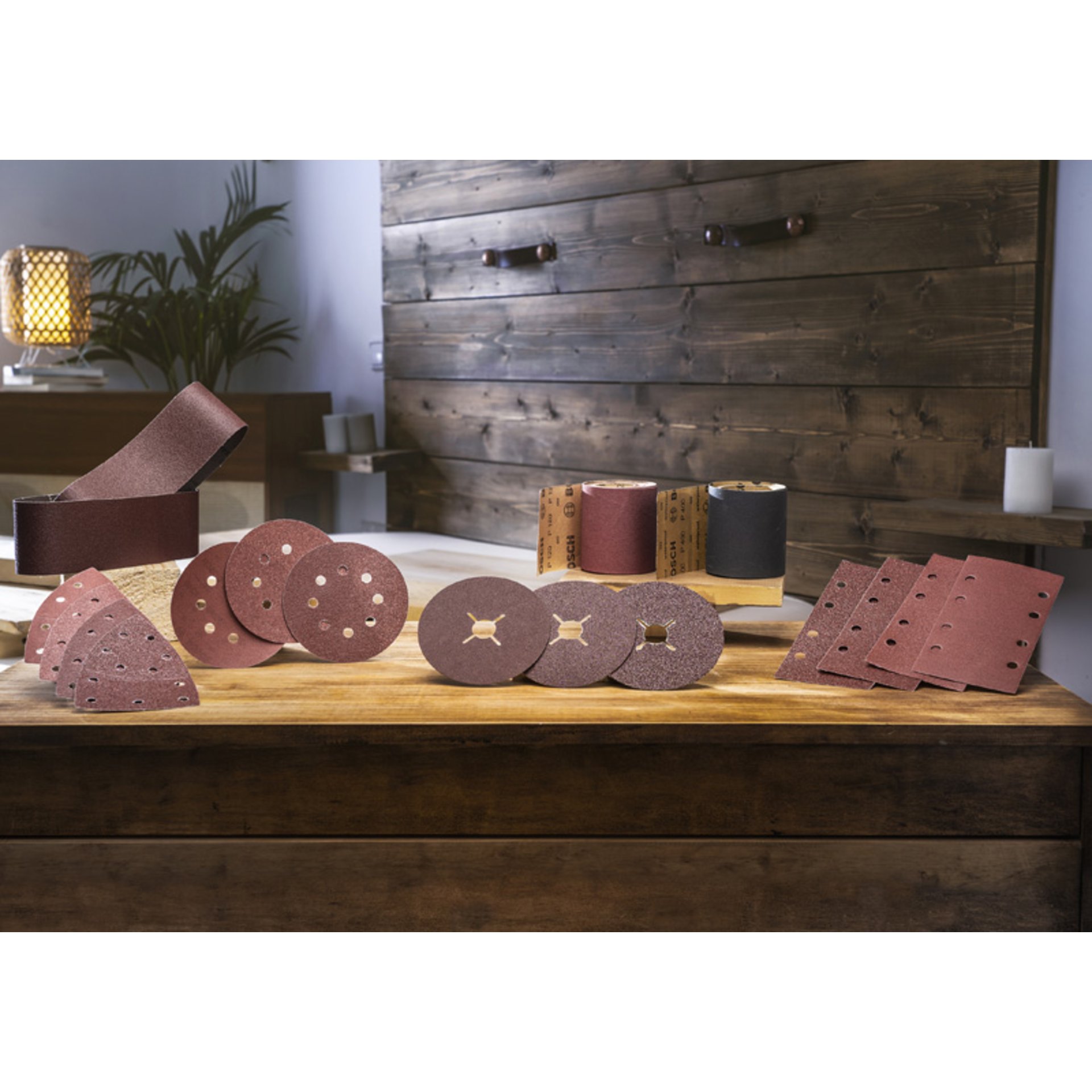 Schleifblatt-Set für Exzenterschleifer, 25-teilig, 8 Löcher, 125 mm, 80 - 240