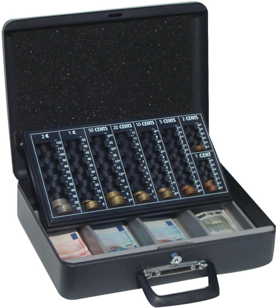 Geldkassette, schw. ,Euroein.,370x290x110