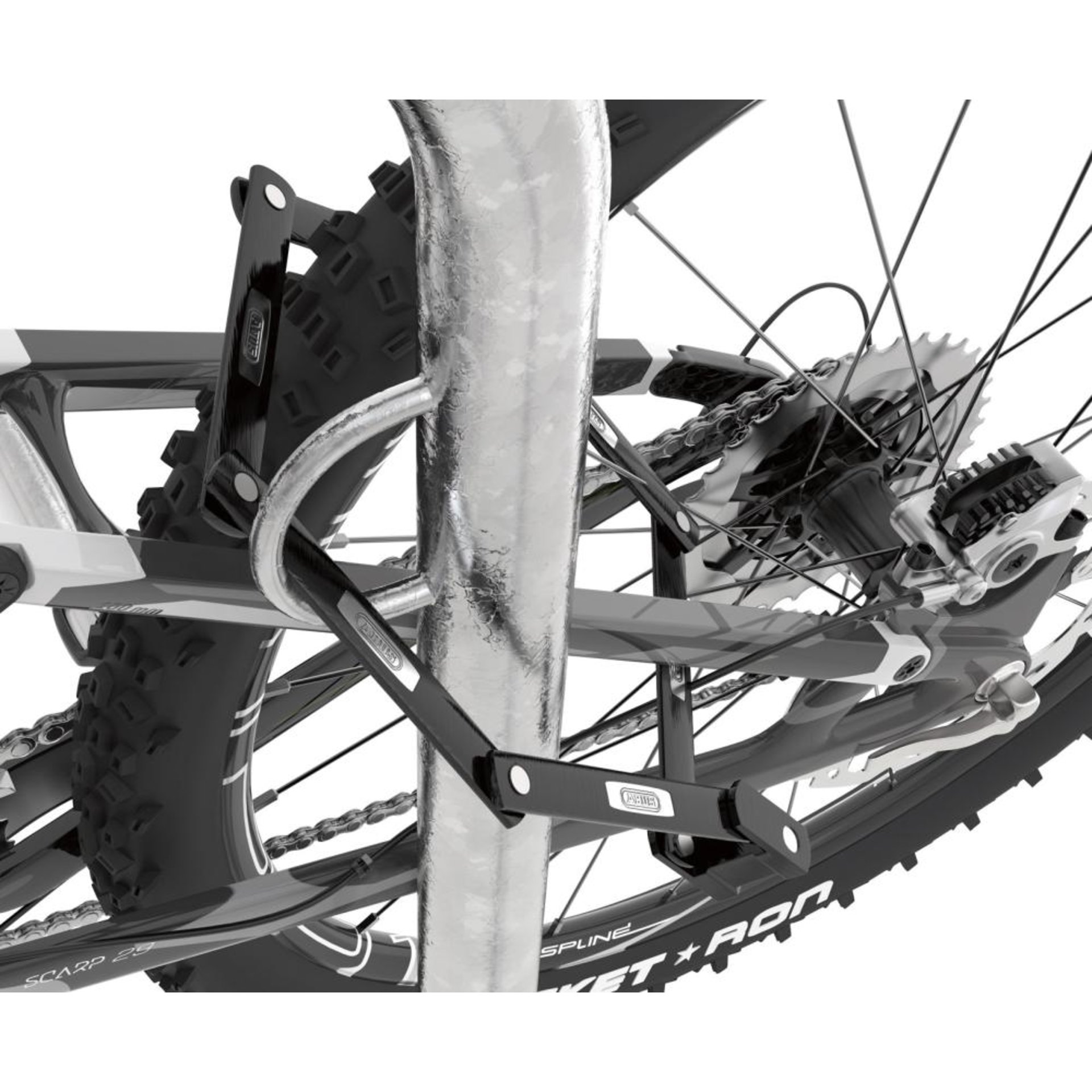 Fahrrad-Anlehnbügel verzinkt, L 750 mm zum Einbetonieren