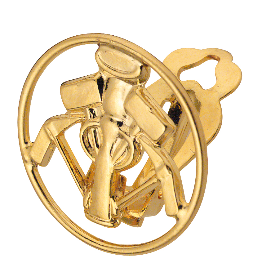FHB HOLM Ohrclip Steinsetzer gold