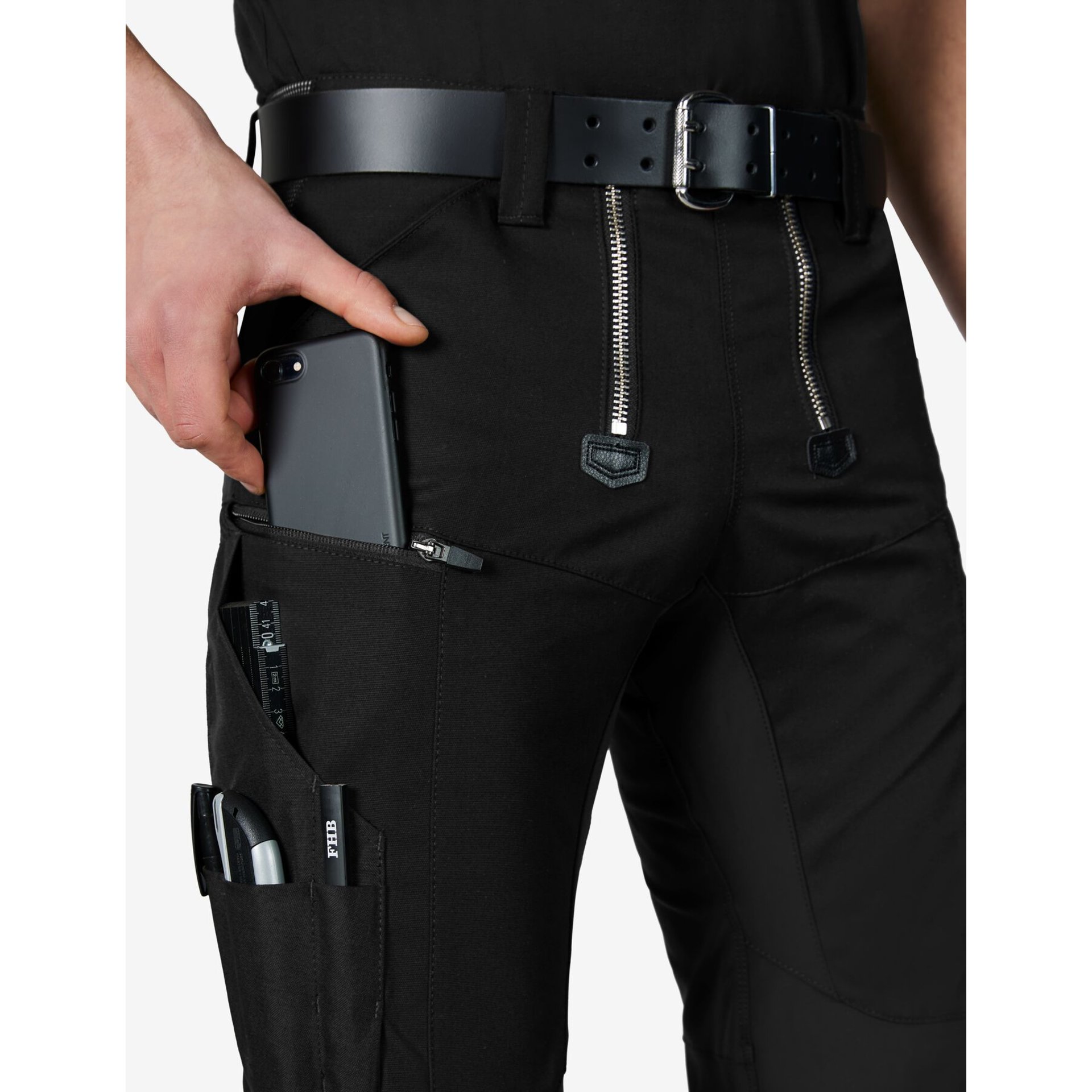 LOU Zunfthose Piratenform elastisch schwarz 56