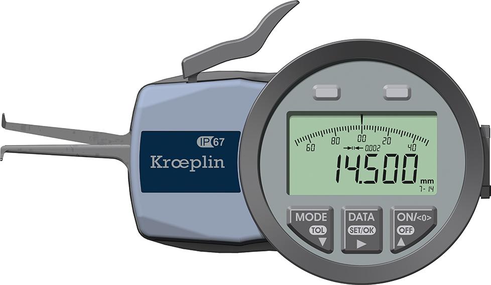Kroeplin Innenschnelltaster IP67 3-Punkt-Messung 7-14mm