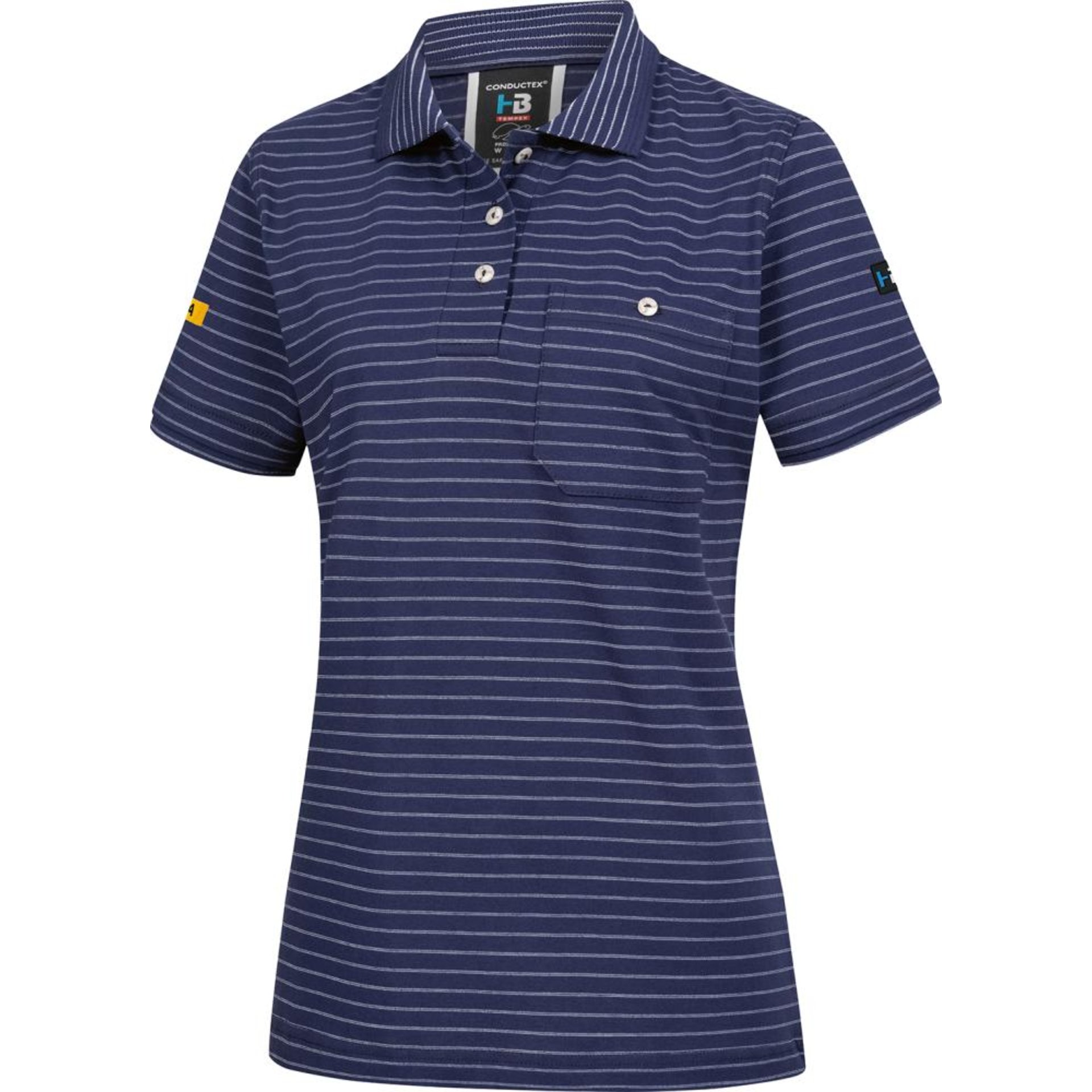 Da.Poloshirt KA ConductexCot.ESD,Gr.XS,navy