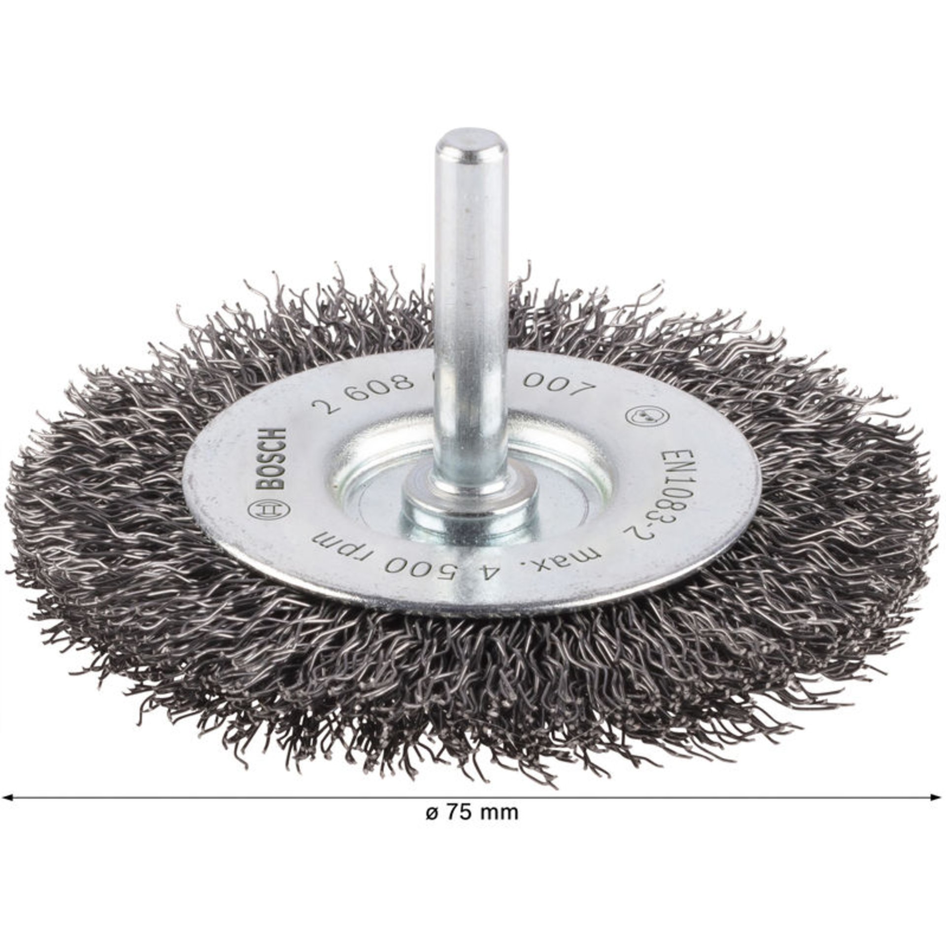 PRO Metal clean Scheibenbürste, gerader Schaft, 75 x 0,3 mm