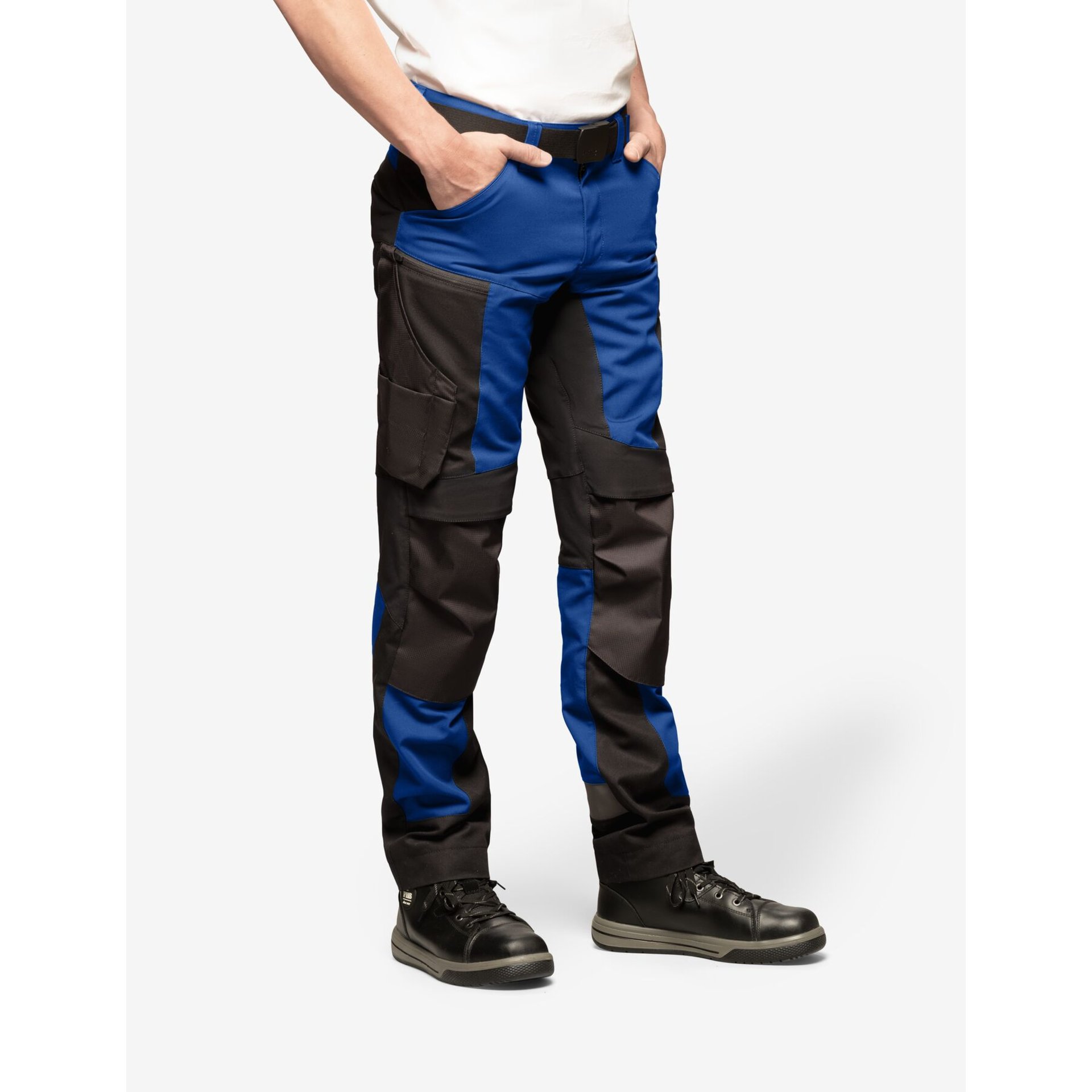 LEO Arbeitshose elastisch royalblau-schwarz 44