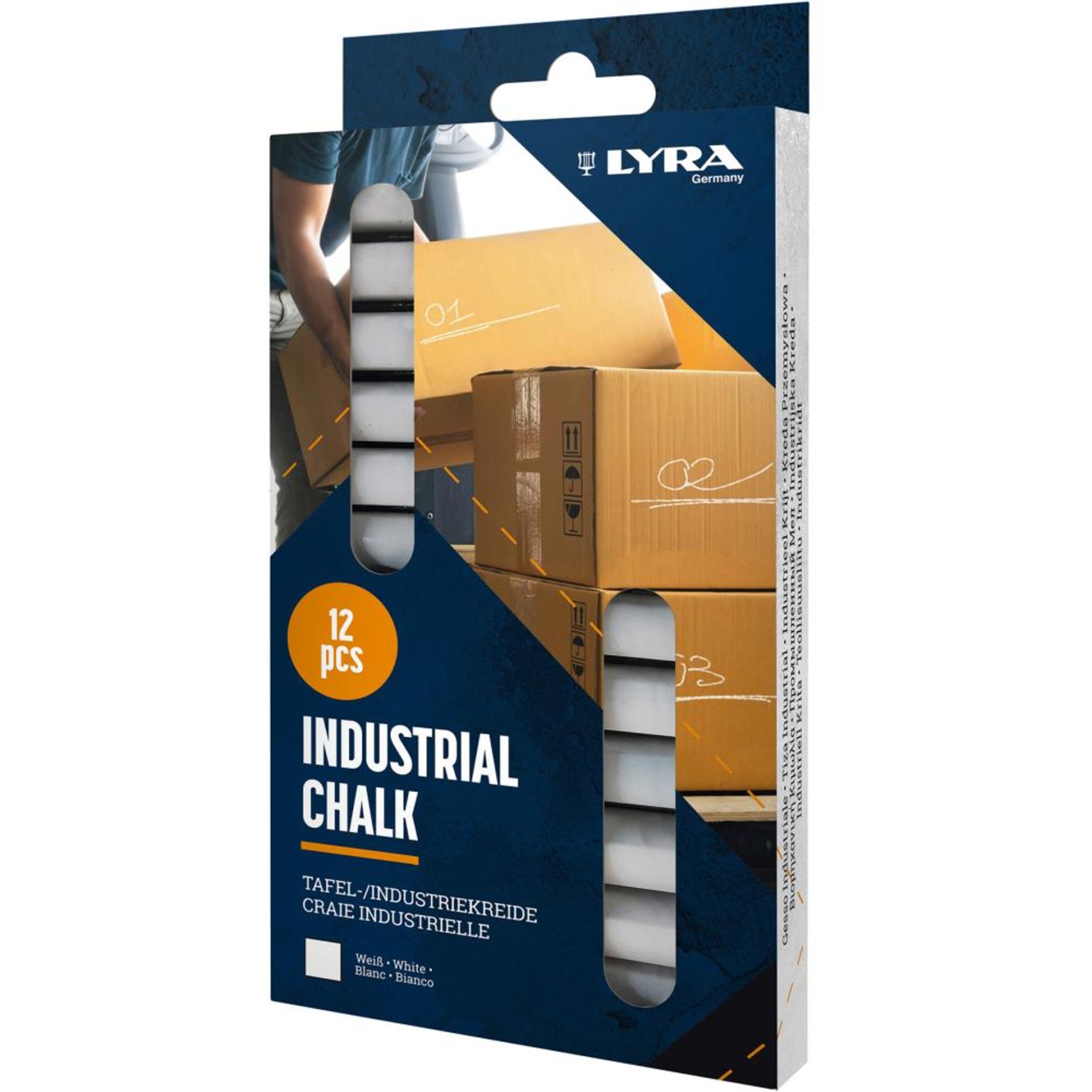 Industriekreide11x11x85mmweiß a 12 Stück Lyra a 12 Stück Lyra
