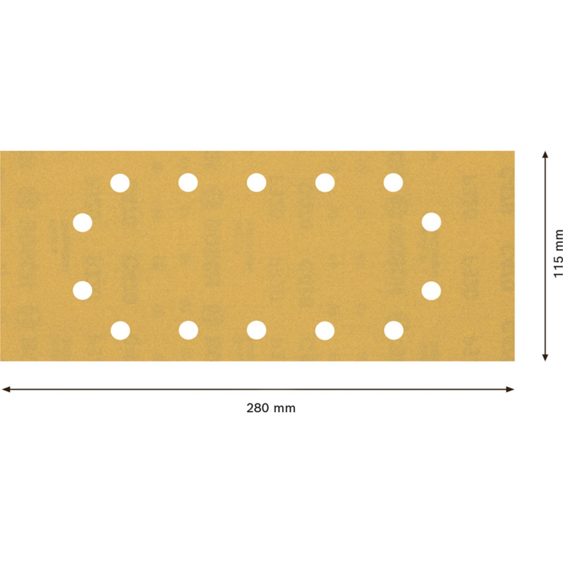 EXPERT C470 Schleifpap., 14 Löcher für Schw.schl., 115 x 280 mm, K 320, 10 Stk.