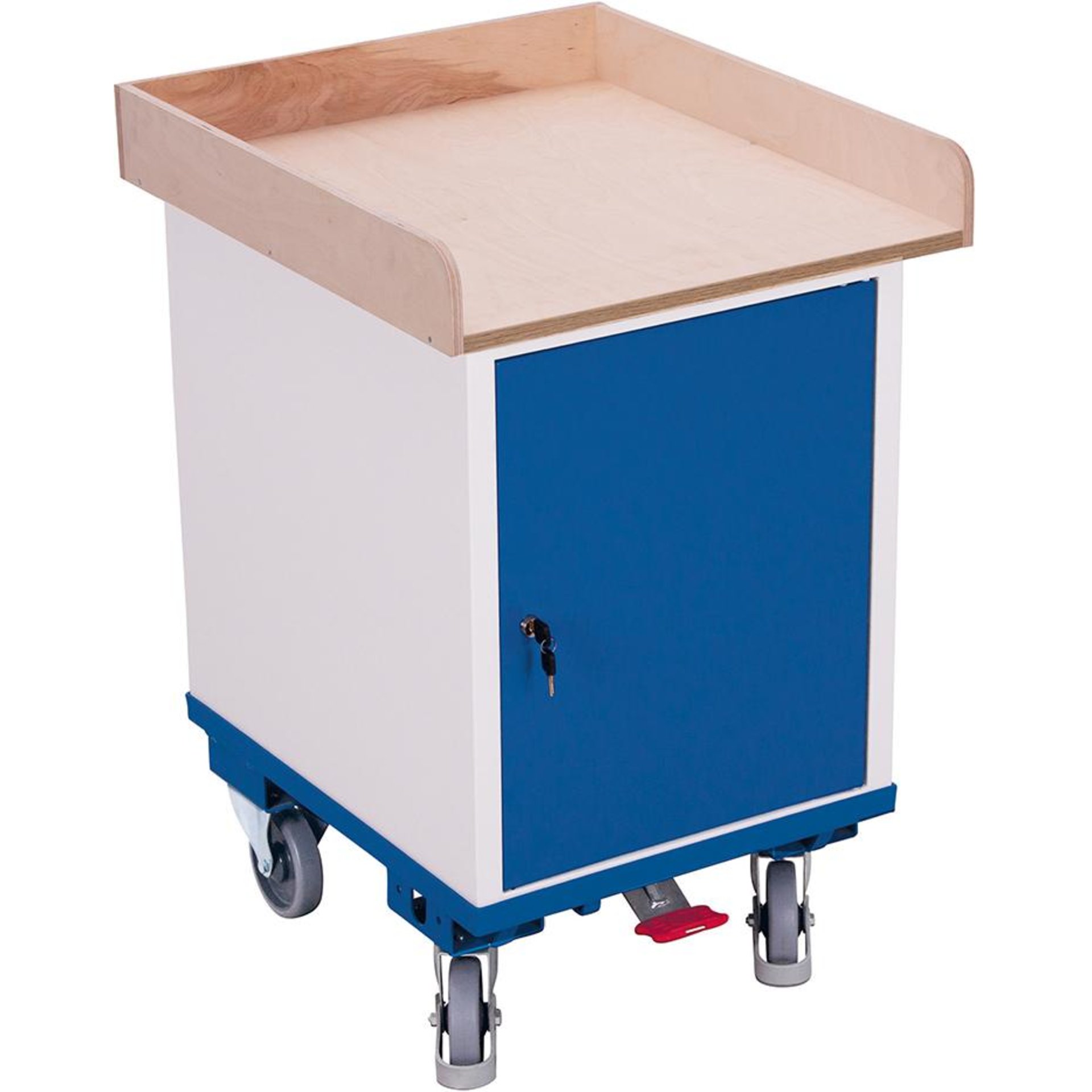 Rollschrank 150kg B575xT660xH905mm RAL 7035/5010 1 Schrank VarioFit