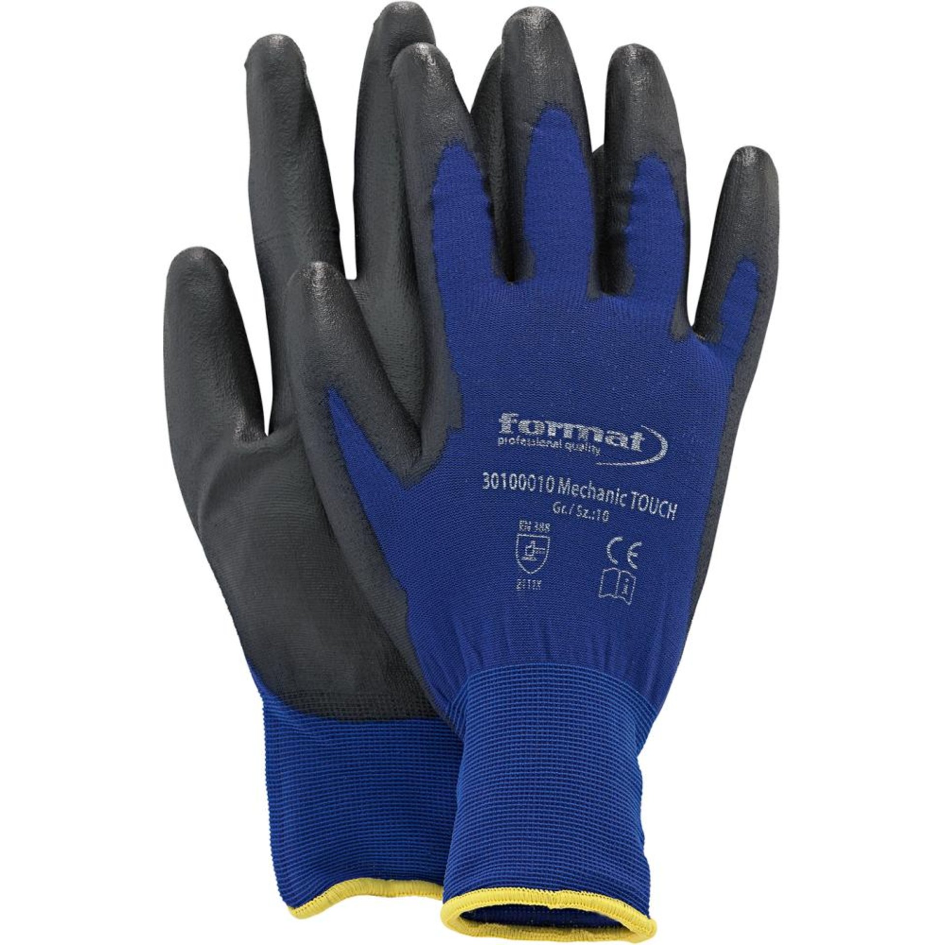 Handschuh MechanicTouch, Gr.7,blau/schw.,FORMAT