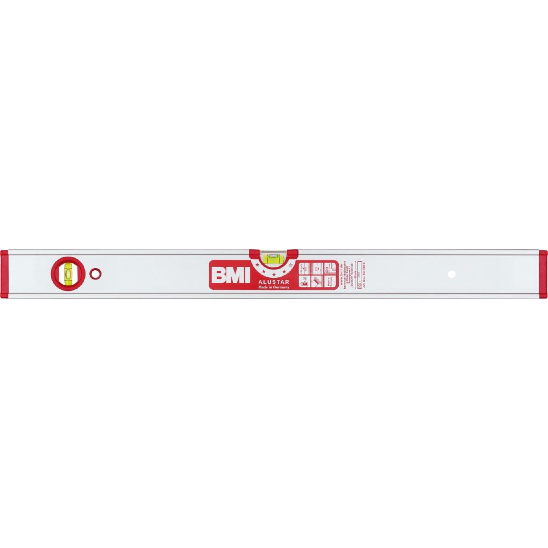 Magnet-Wasserwaage LM ALUSTAR 60cm eloxiert BMI