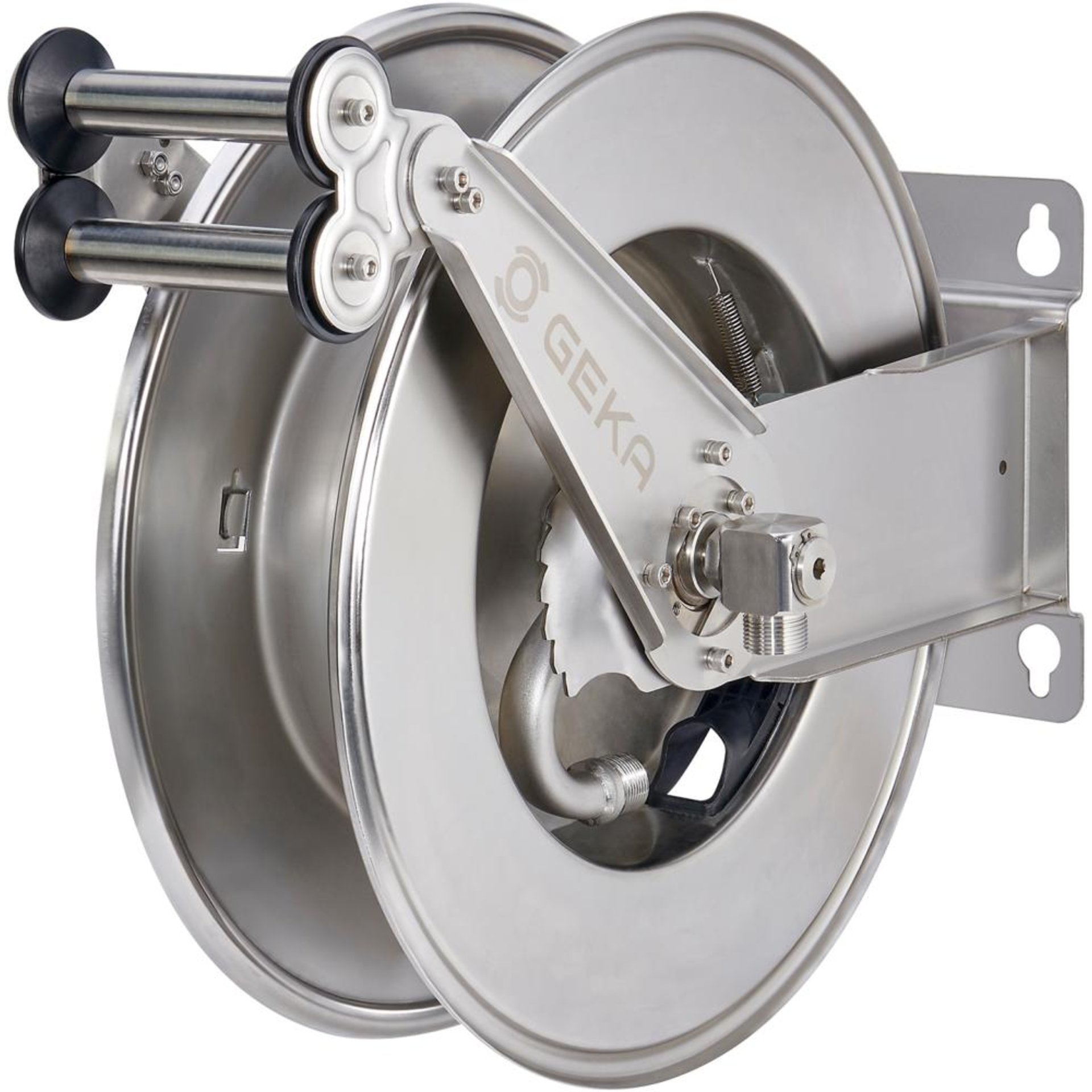 GEKA plus automatischer Schlauchaufroller EA15, Edelstahl, für 25m 1/2" / 15m 3/4"